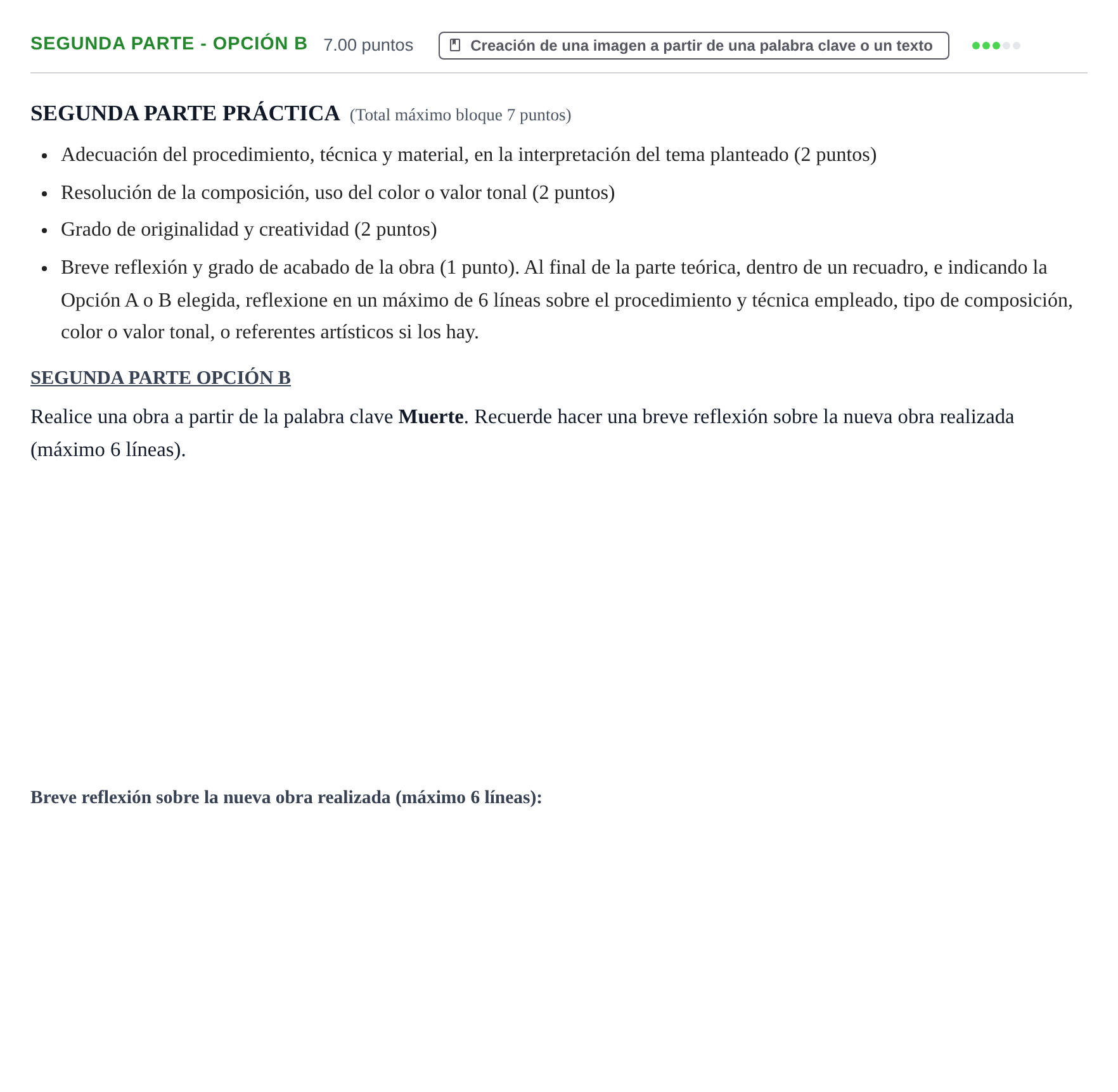 Enunciado: Ejercicio Segunda parte - Opción B · Técnicas de Expresión Gráfico-Plástica PAU Murcia Ordinaria 2025