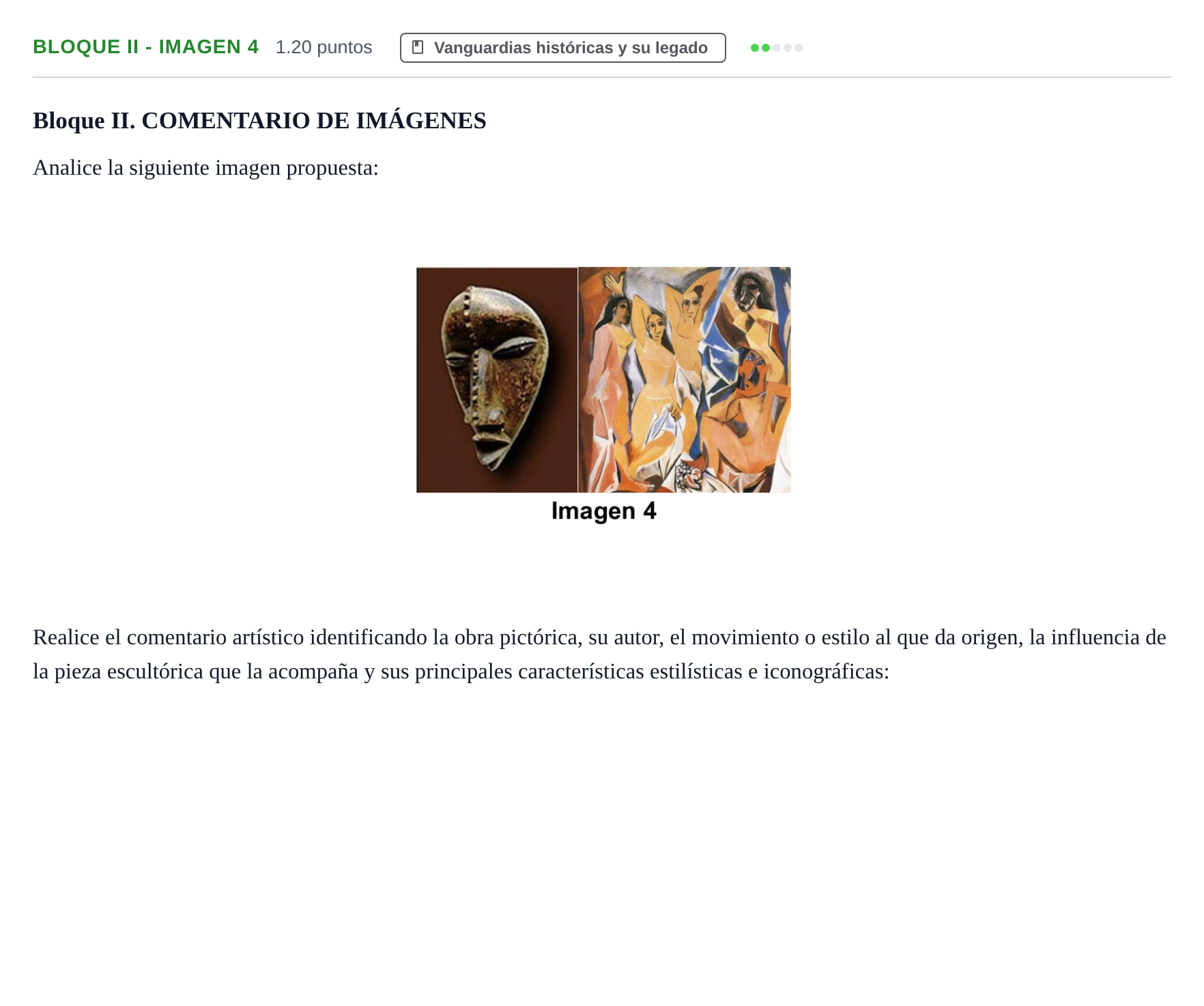 Enunciado: Bloque II - Imagen 4 · Movimientos Culturales y Artísticos PAU Murcia Ordinaria 2025