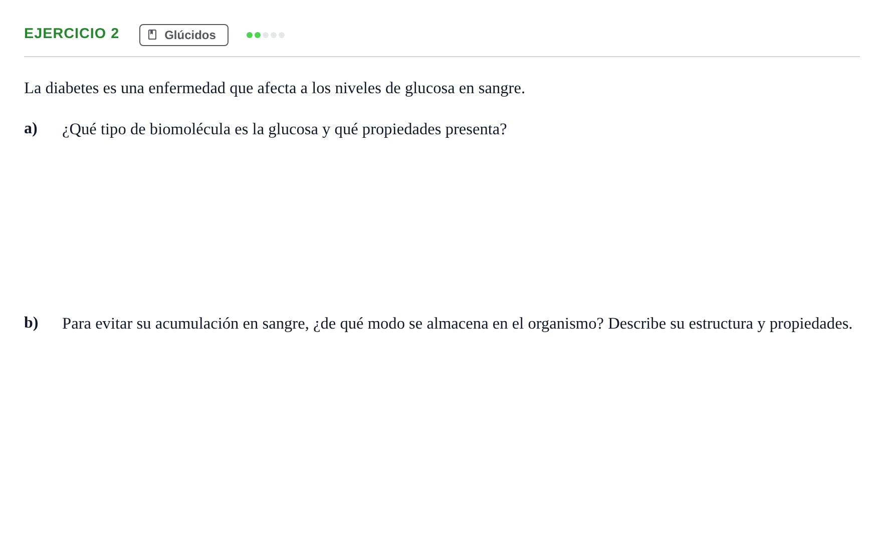Enunciado: Ejercicio 2 - Glúcidos · Biología PAU Navarra Ordinaria 2023