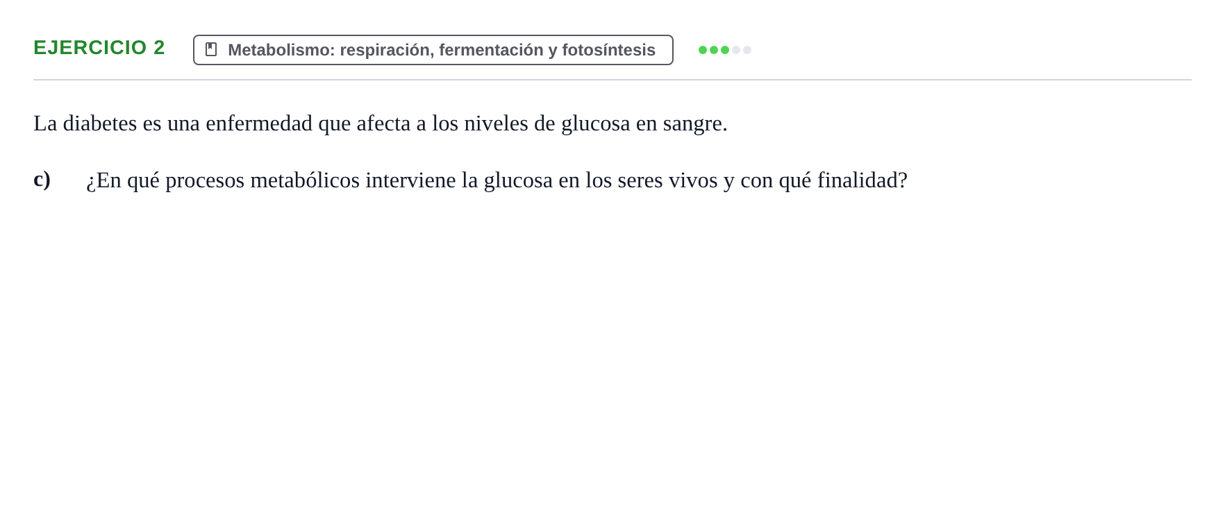 Enunciado: Ejercicio 2 - Metabolismo · Biología PAU Navarra Ordinaria 2023