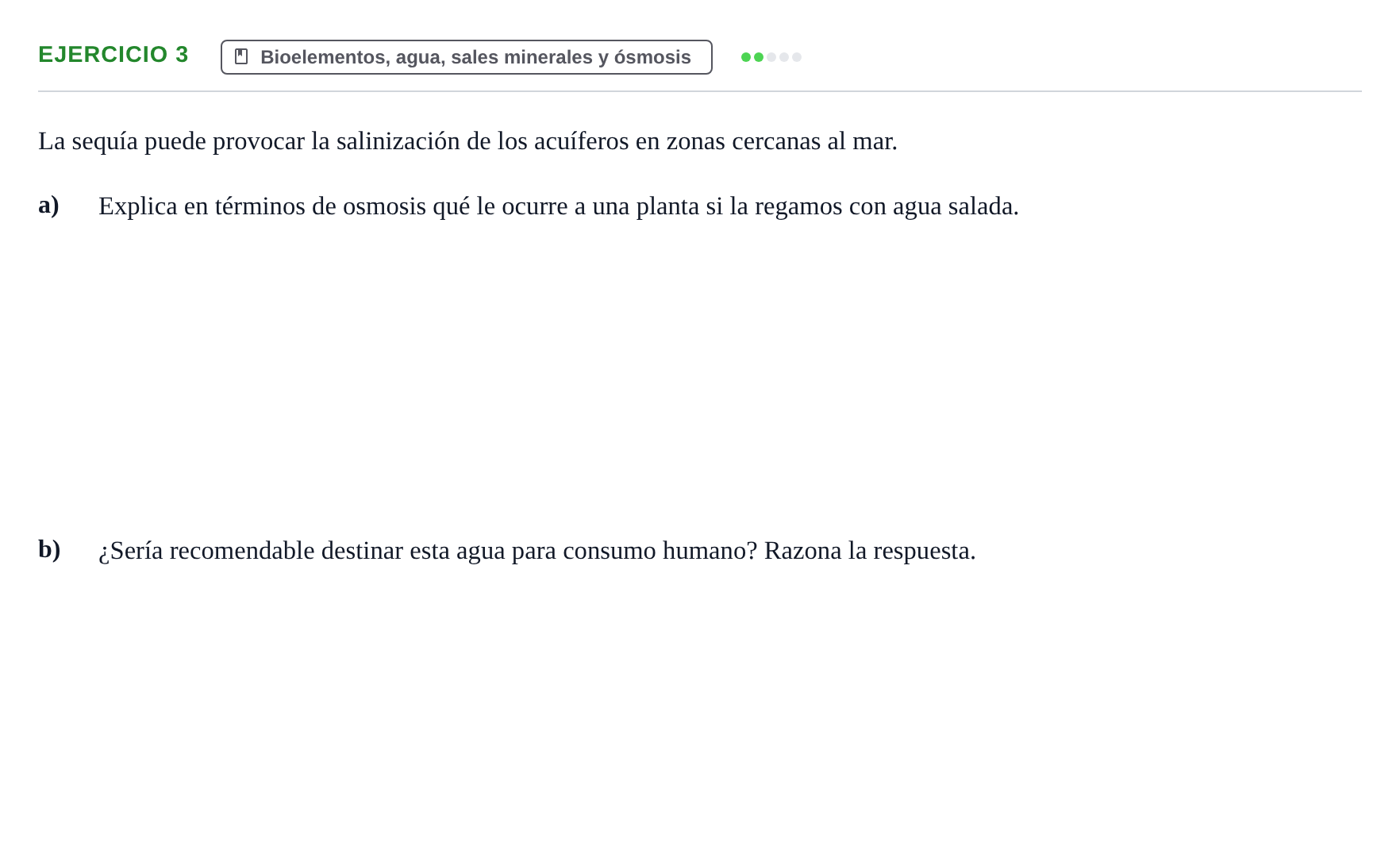 Enunciado: Problema 3 · Biología PAU Navarra Ordinaria 2023