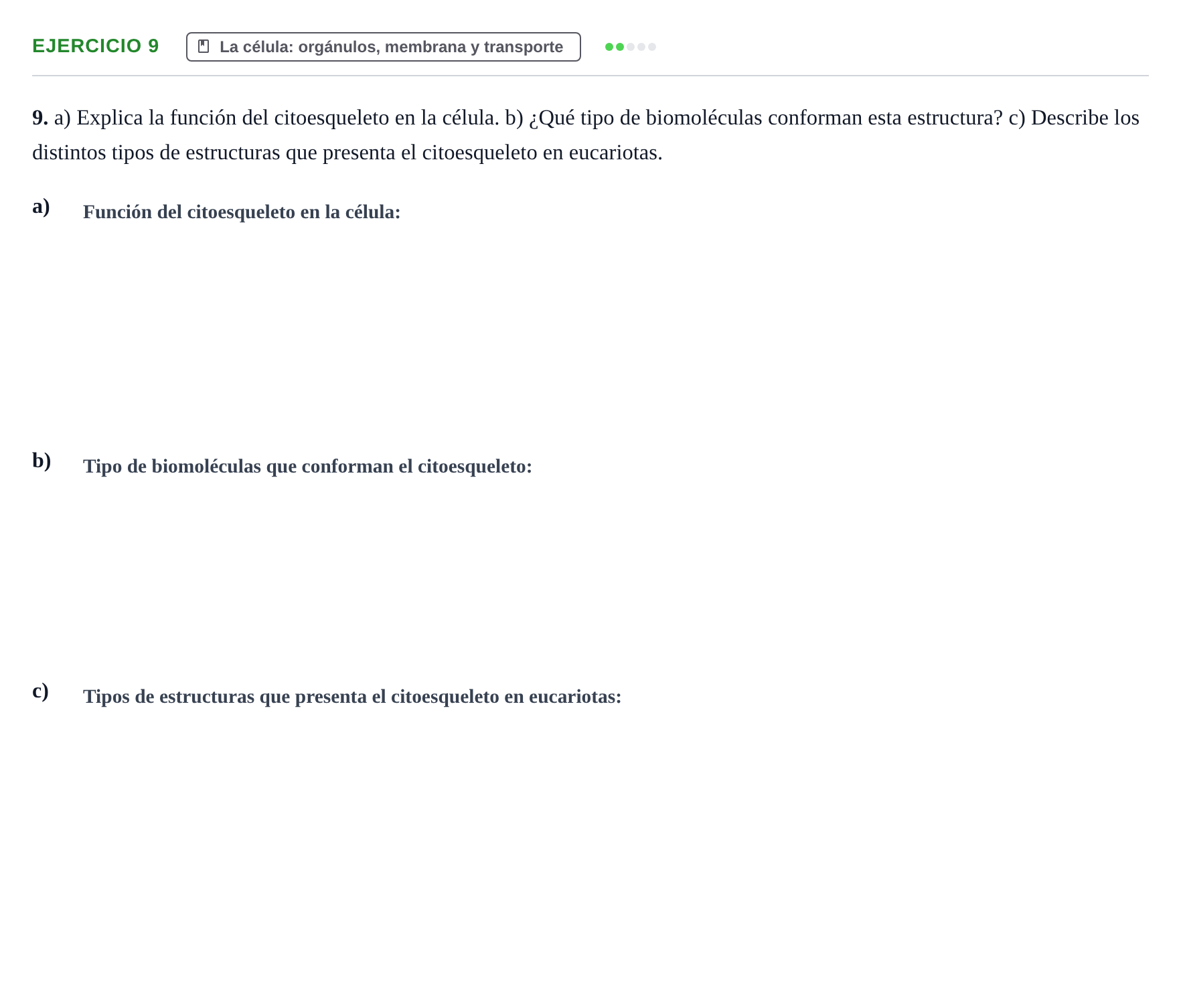 Enunciado: Problema 9 · Biología PAU Navarra Ordinaria 2023