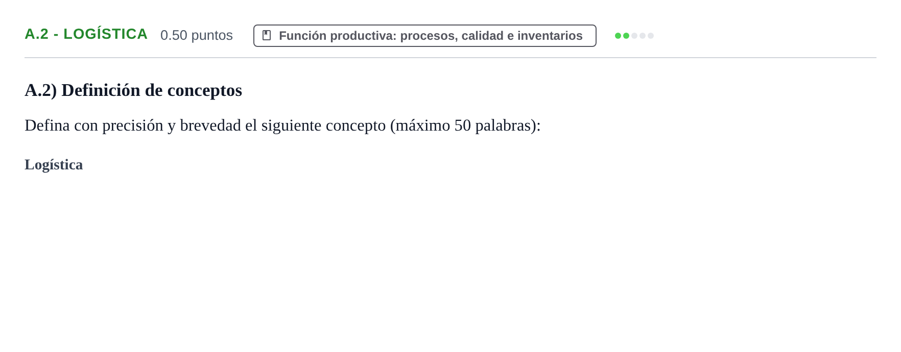 Enunciado: Ejercicio A.2 - Logística · Empresa y Diseño de Modelos de Negocio PAU Navarra Ordinaria 2023