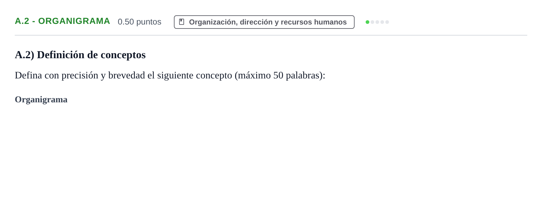 Enunciado: Ejercicio A.2 - Organigrama · Empresa y Diseño de Modelos de Negocio PAU Navarra Ordinaria 2023