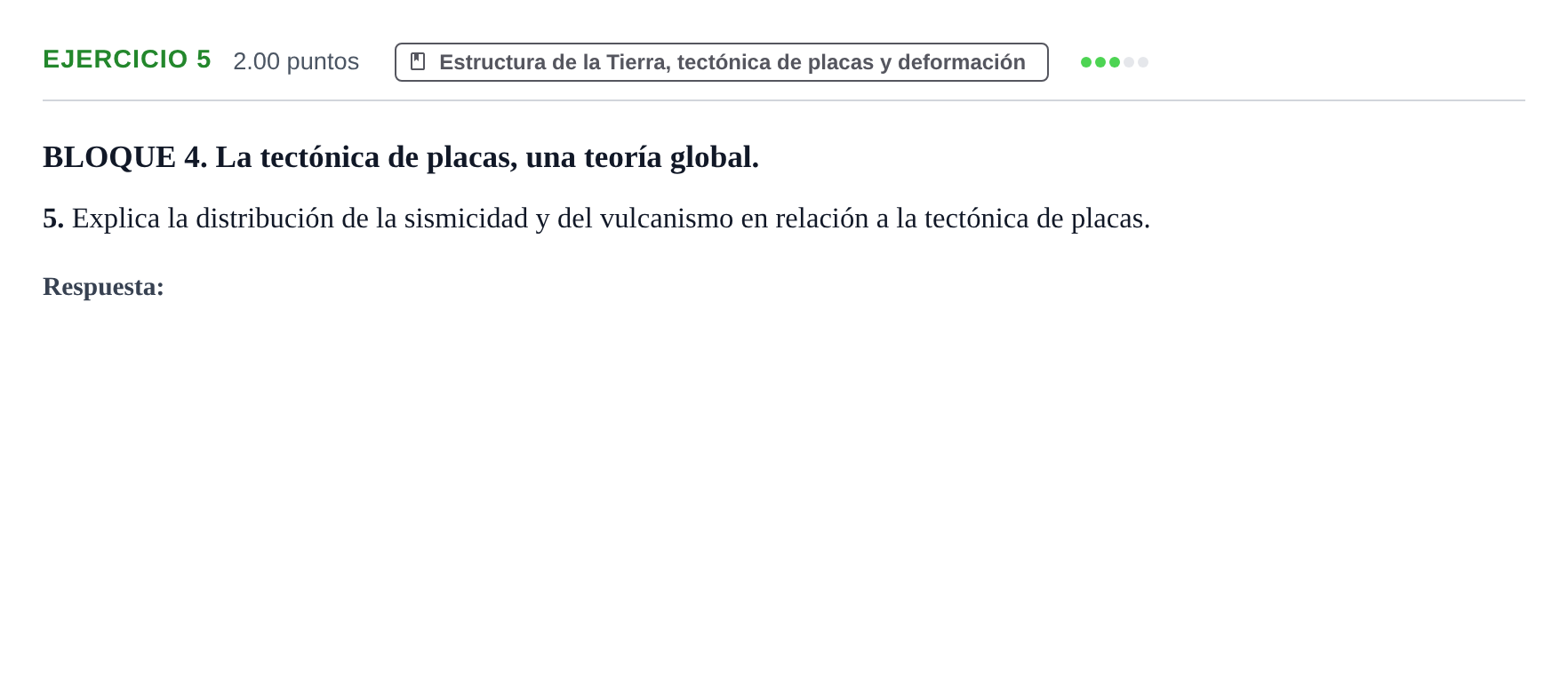 Enunciado: Problema 5 · Geología y Ciencias Ambientales PAU Navarra Ordinaria 2023