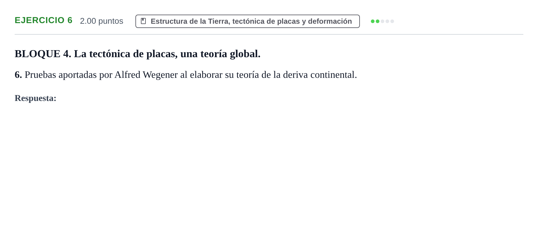Enunciado: Problema 6 · Geología y Ciencias Ambientales PAU Navarra Ordinaria 2023