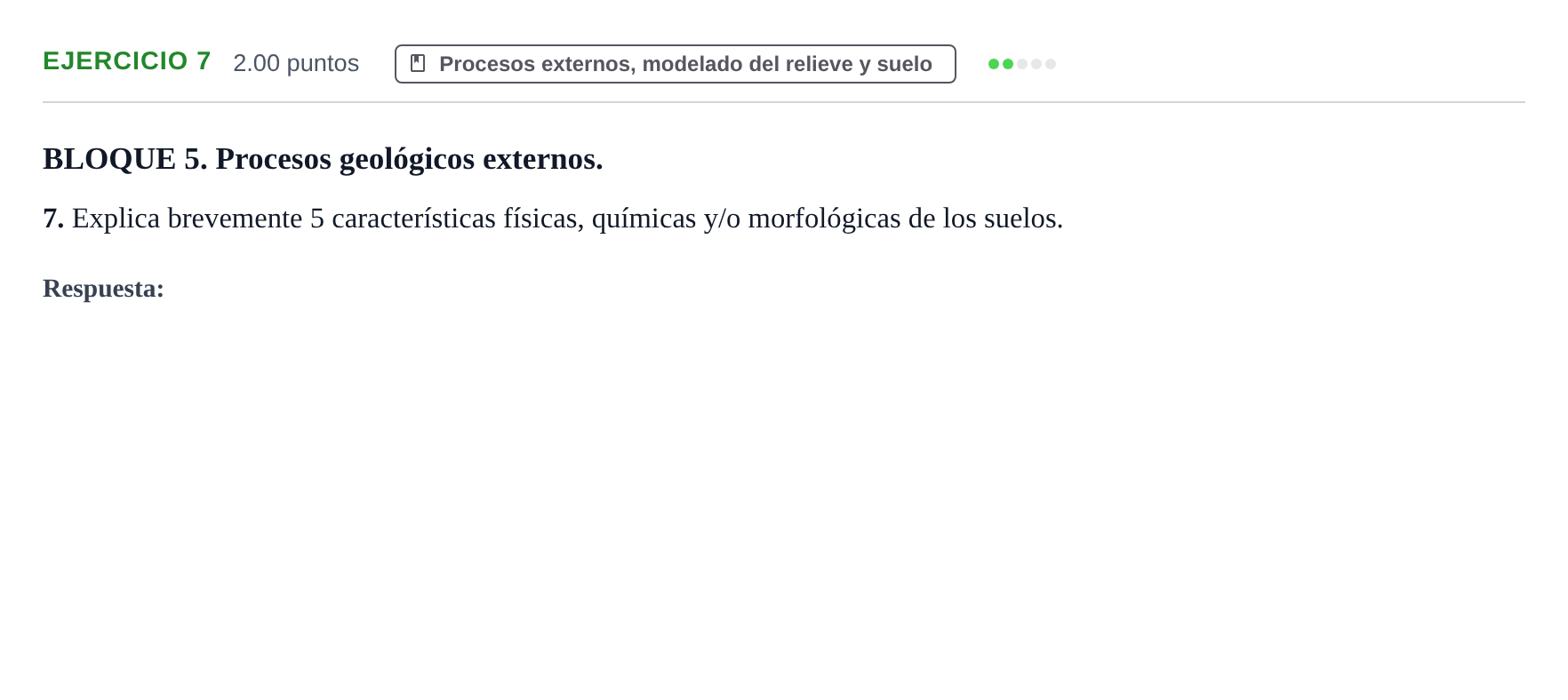 Enunciado: Problema 7 · Geología y Ciencias Ambientales PAU Navarra Ordinaria 2023