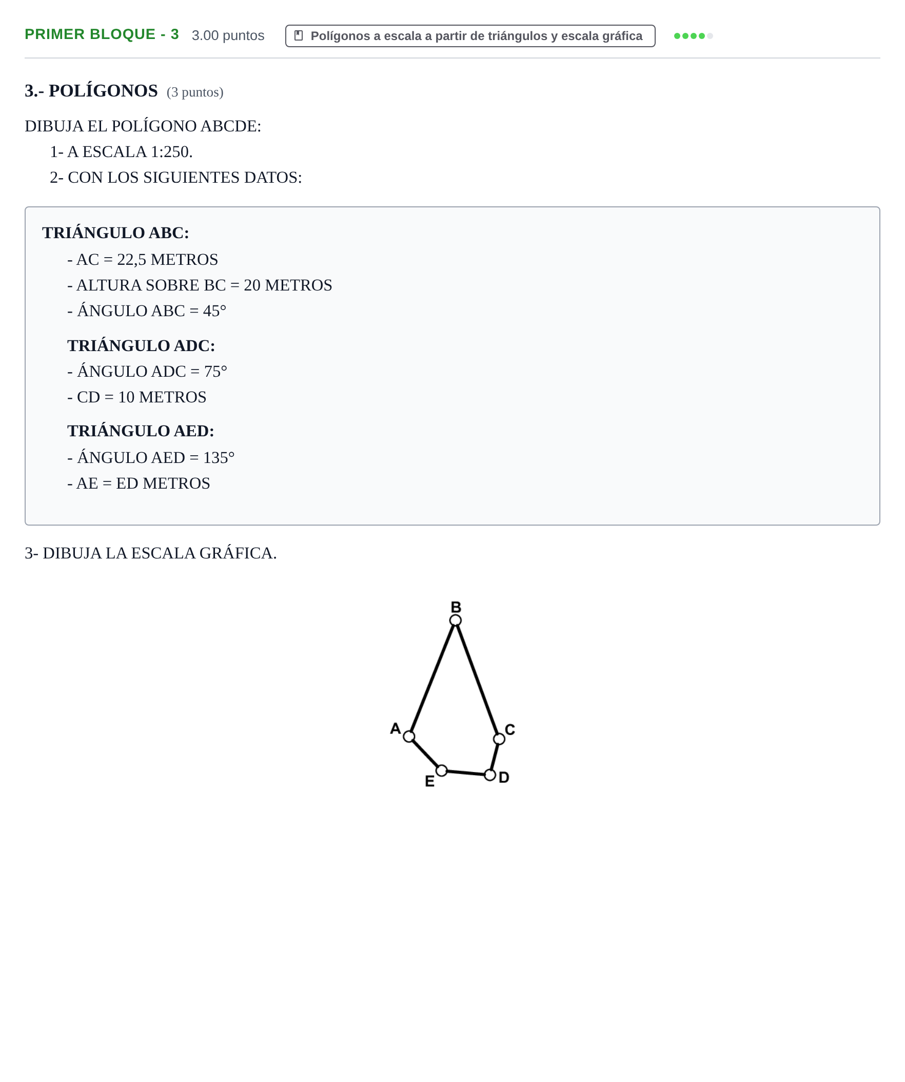 Enunciado: Ejercicio Primer Bloque - 3 · Dibujo técnico II PAU Navarra Ordinaria 2023
