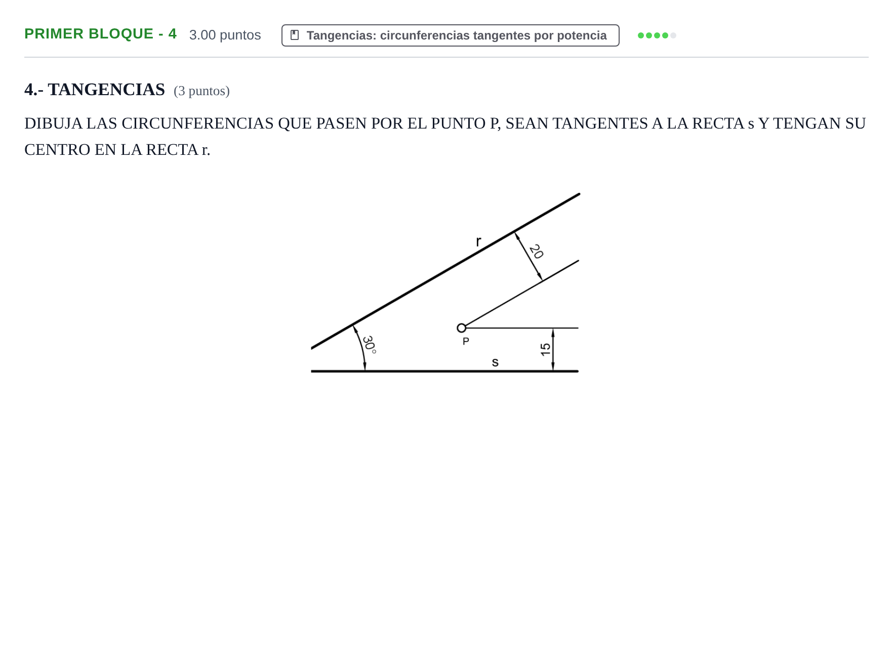 Enunciado: Ejercicio Primer Bloque - 4 · Dibujo técnico II PAU Navarra Ordinaria 2023