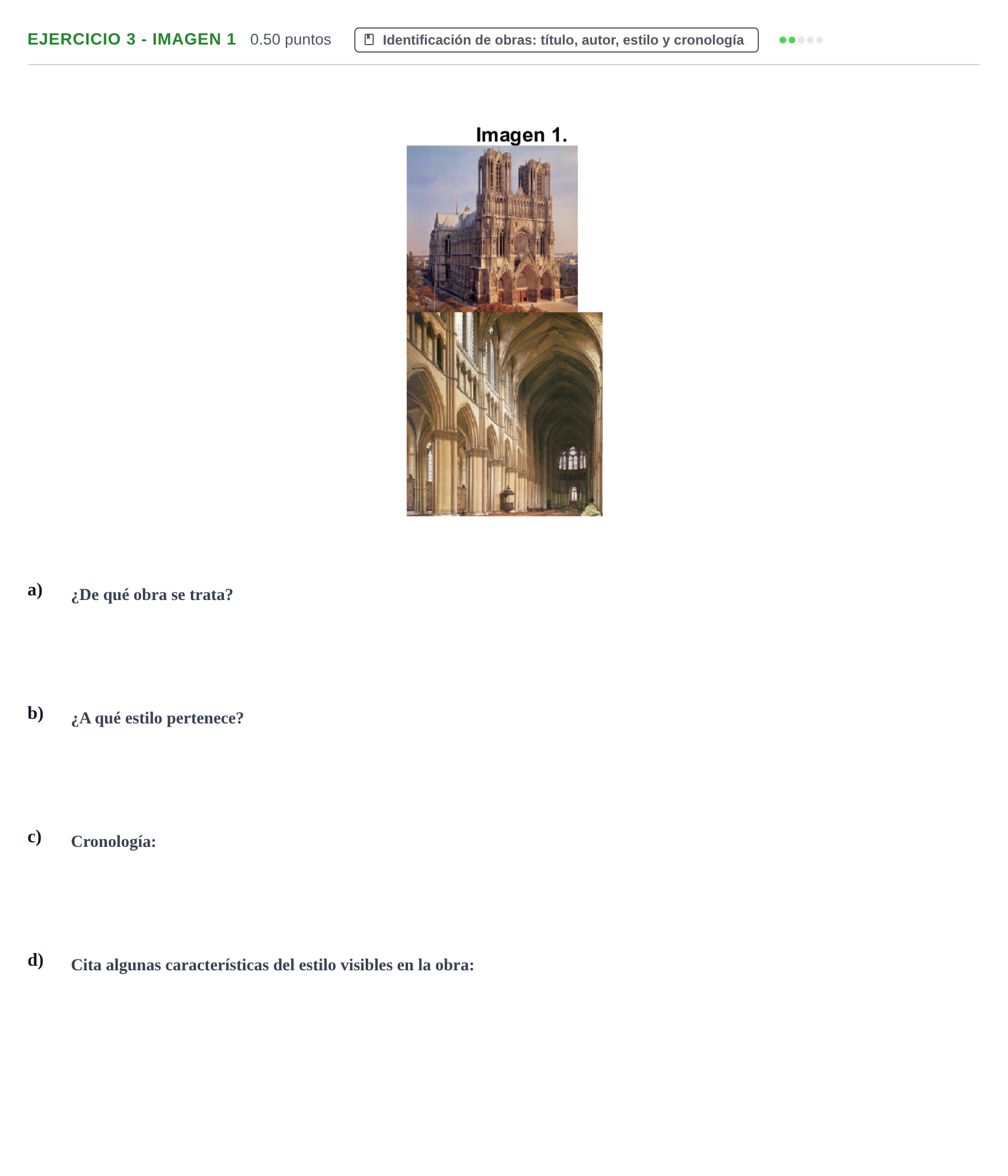 Enunciado: Ejercicio 3 - Imagen 1 · Historia del Arte PAU Navarra Ordinaria 2023