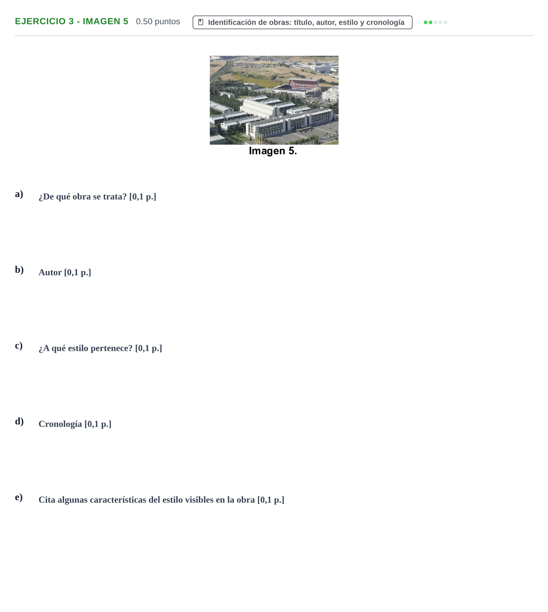 Enunciado: Ejercicio 3 - Imagen 5 · Historia del Arte PAU Navarra Ordinaria 2023
