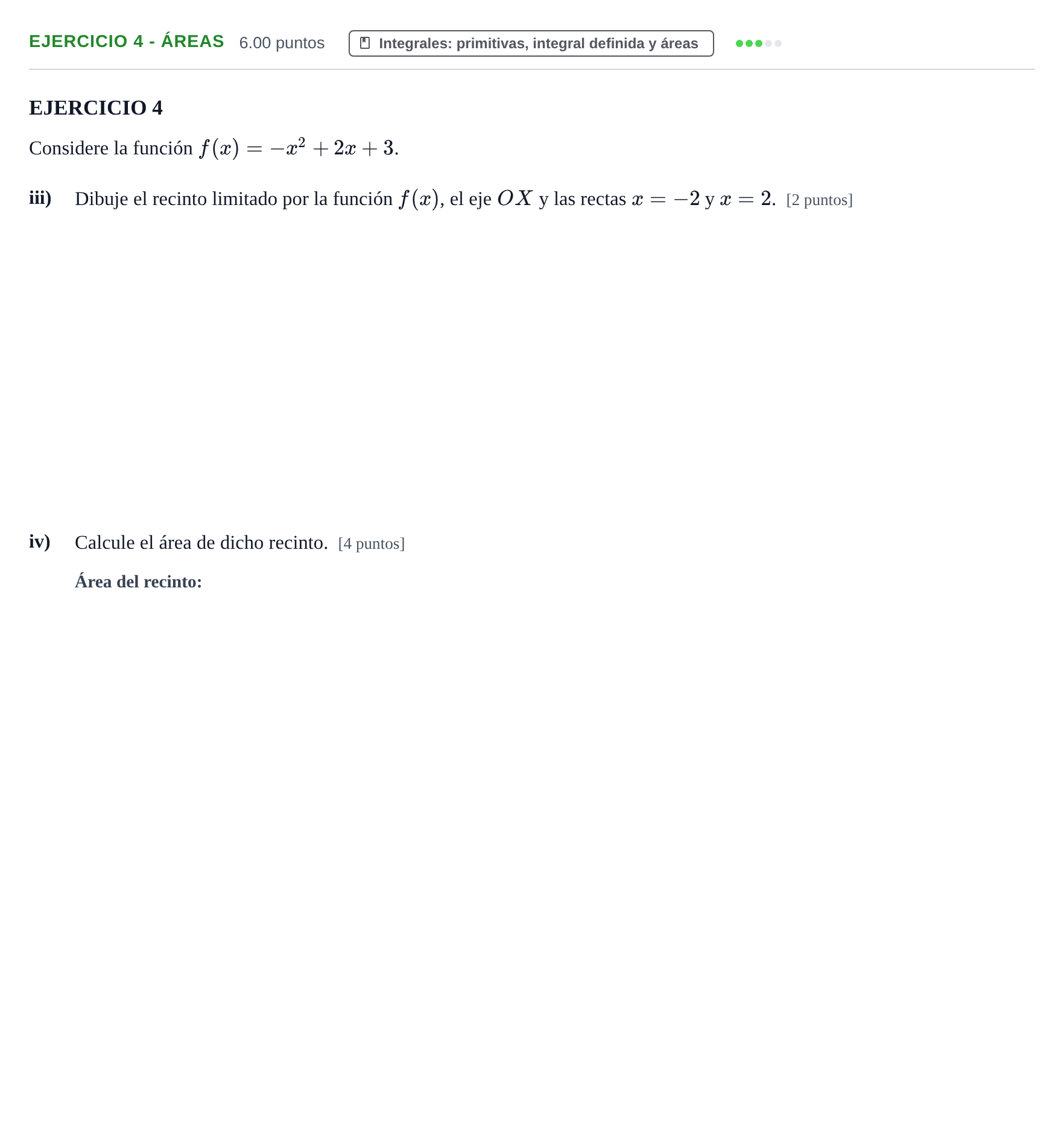 Enunciado: EJERCICIO 4 - Áreas · Matemáticas aplicadas a las Ciencias Sociales II PAU Navarra Ordinaria 2023