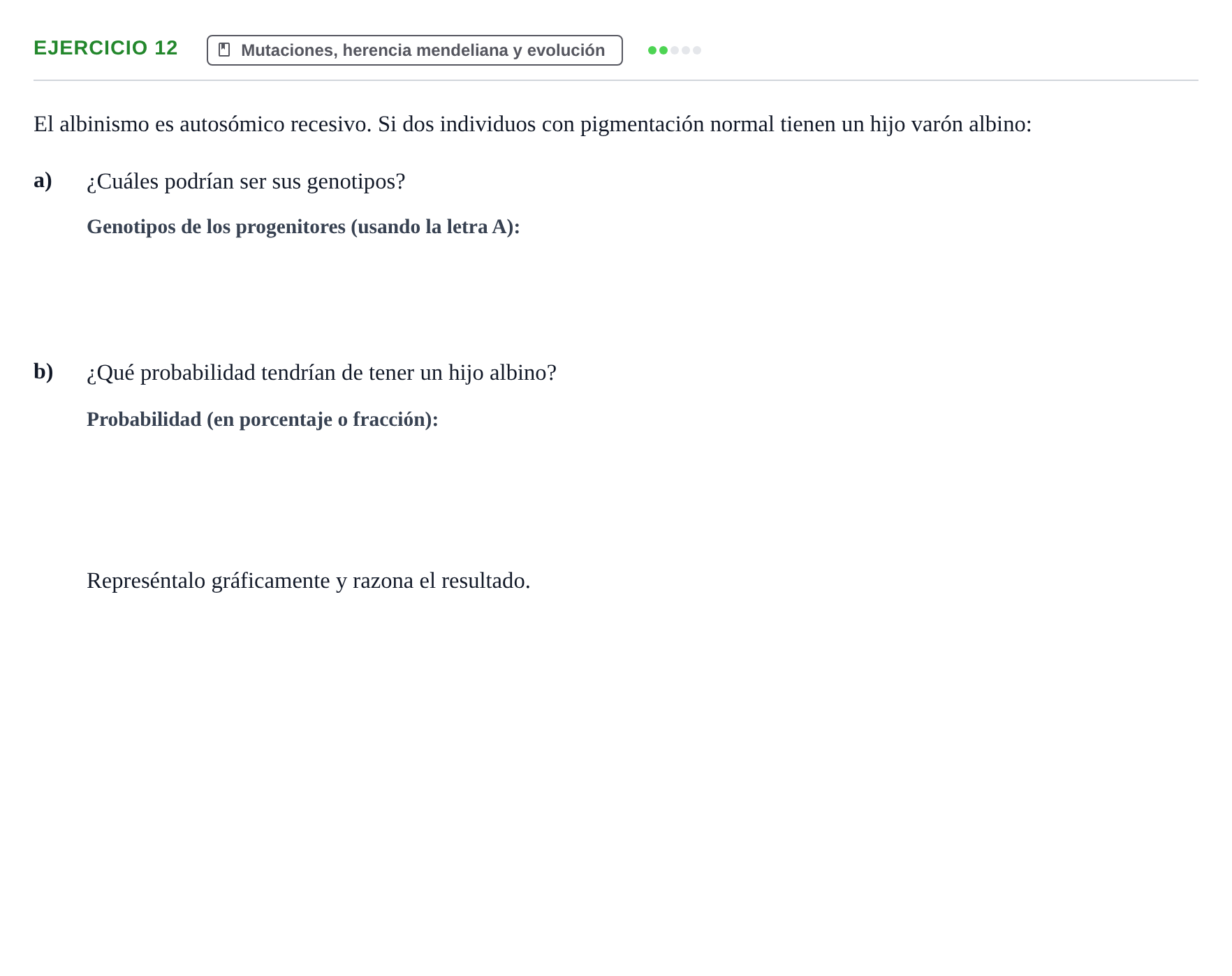 Enunciado: Problema 12 · Biología PAU Navarra Extraordinaria 2023