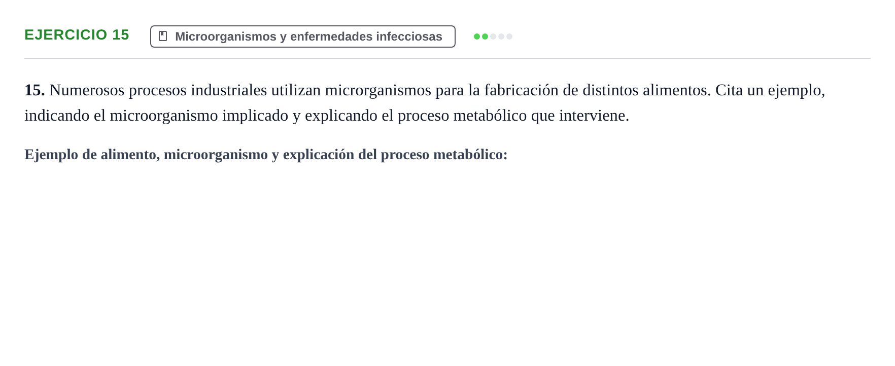 Enunciado: Problema 15 · Biología PAU Navarra Extraordinaria 2023