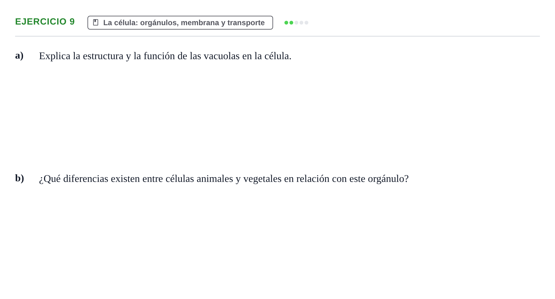 Enunciado: Problema 9 · Biología PAU Navarra Extraordinaria 2023