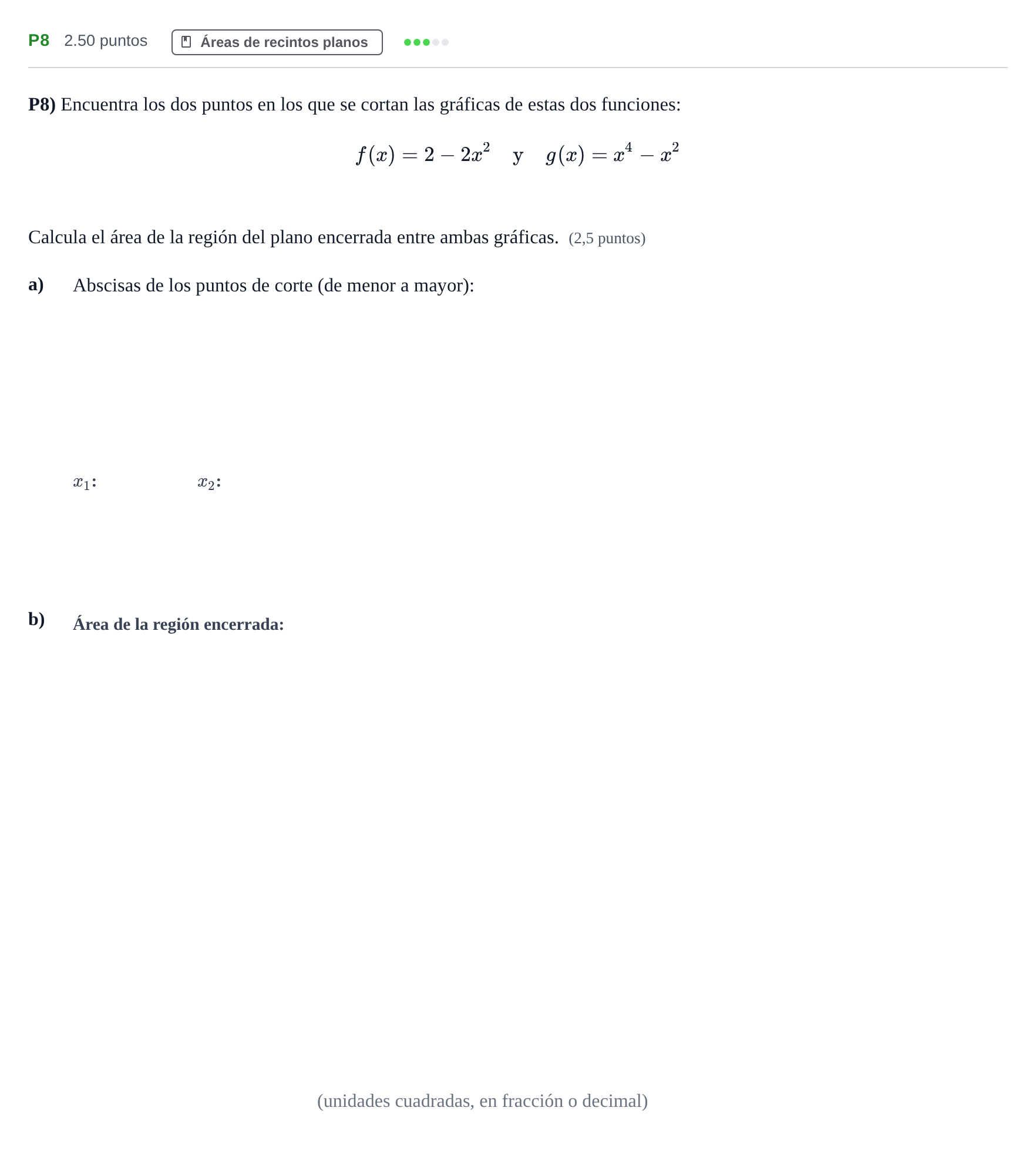 Enunciado: Ejercicio P8 · Matemáticas II PAU Navarra Ordinaria 2023
