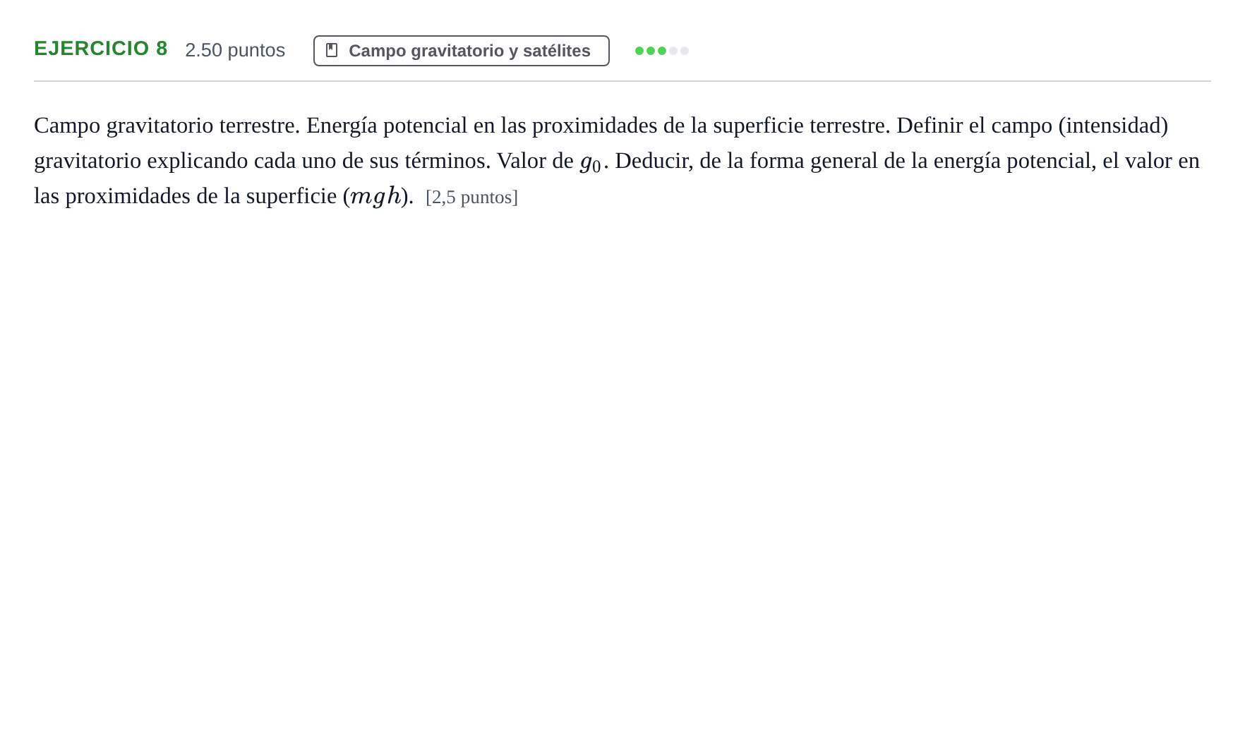Enunciado: Problema 8 · Física PAU Navarra Extraordinaria 2023