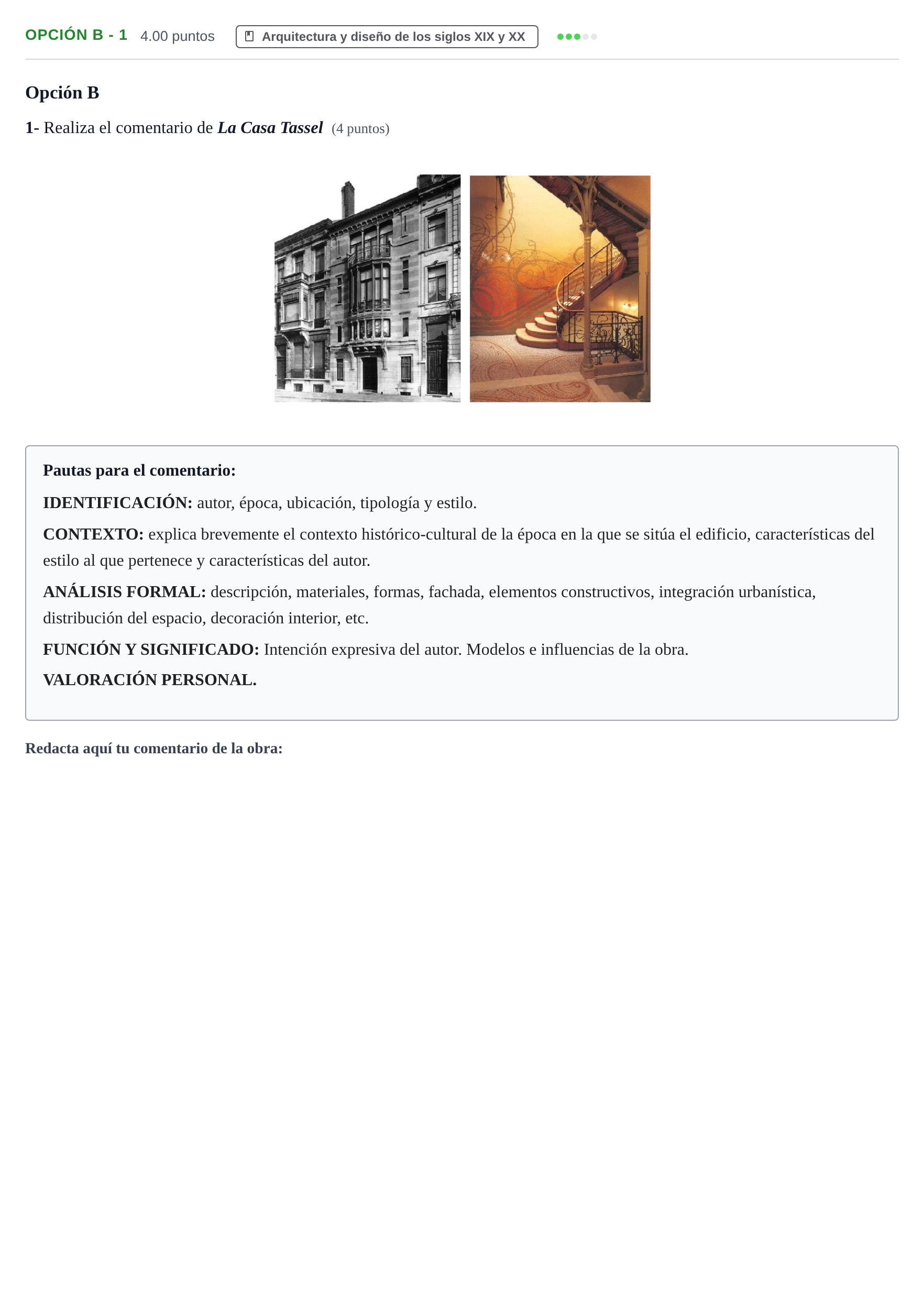 Enunciado: Opción B - 1 · Fundamentos Artísticos PAU Navarra Extraordinaria 2023