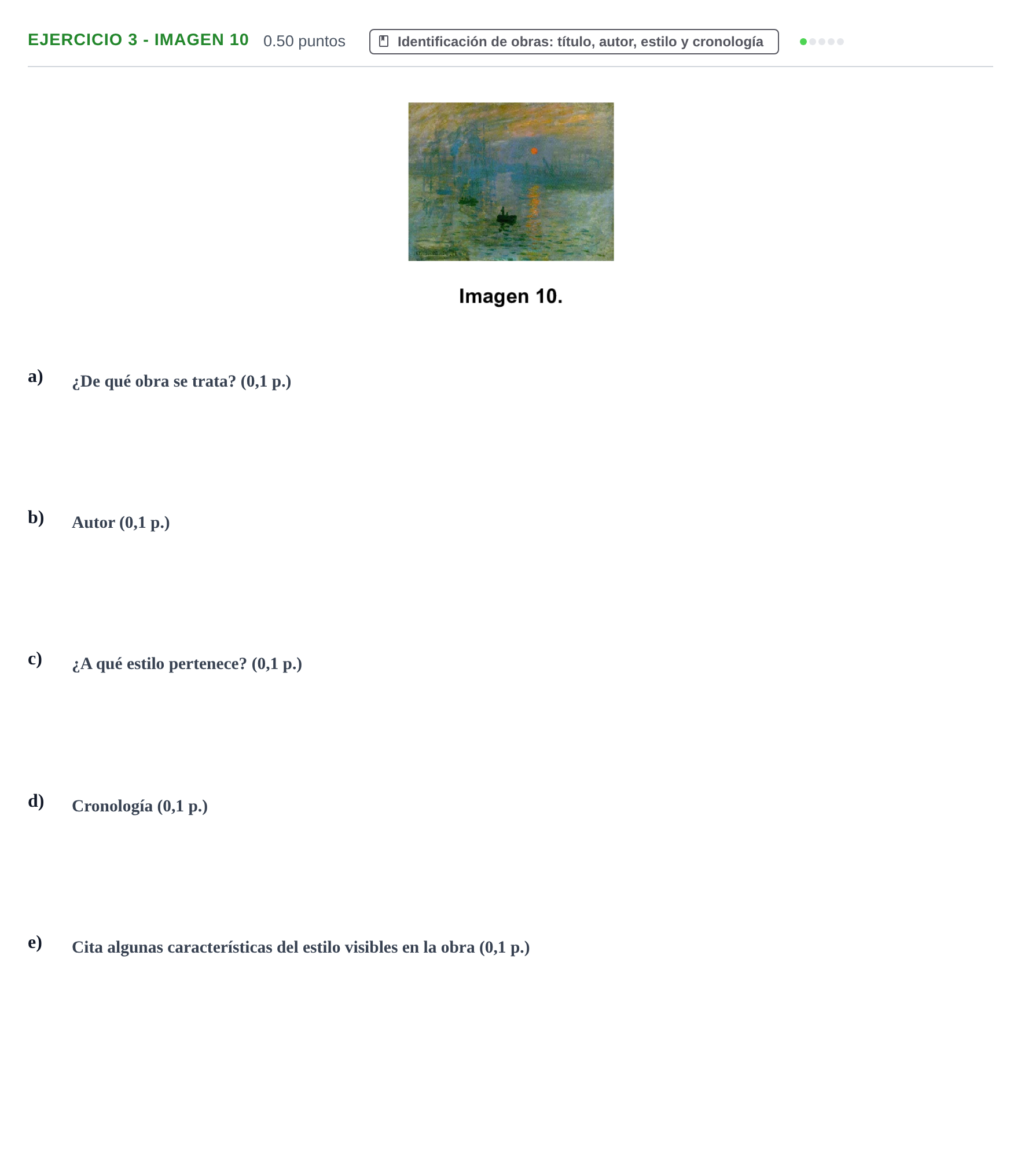 Enunciado: Ejercicio 3 - Imagen 10 · Historia del Arte PAU Navarra Extraordinaria 2023