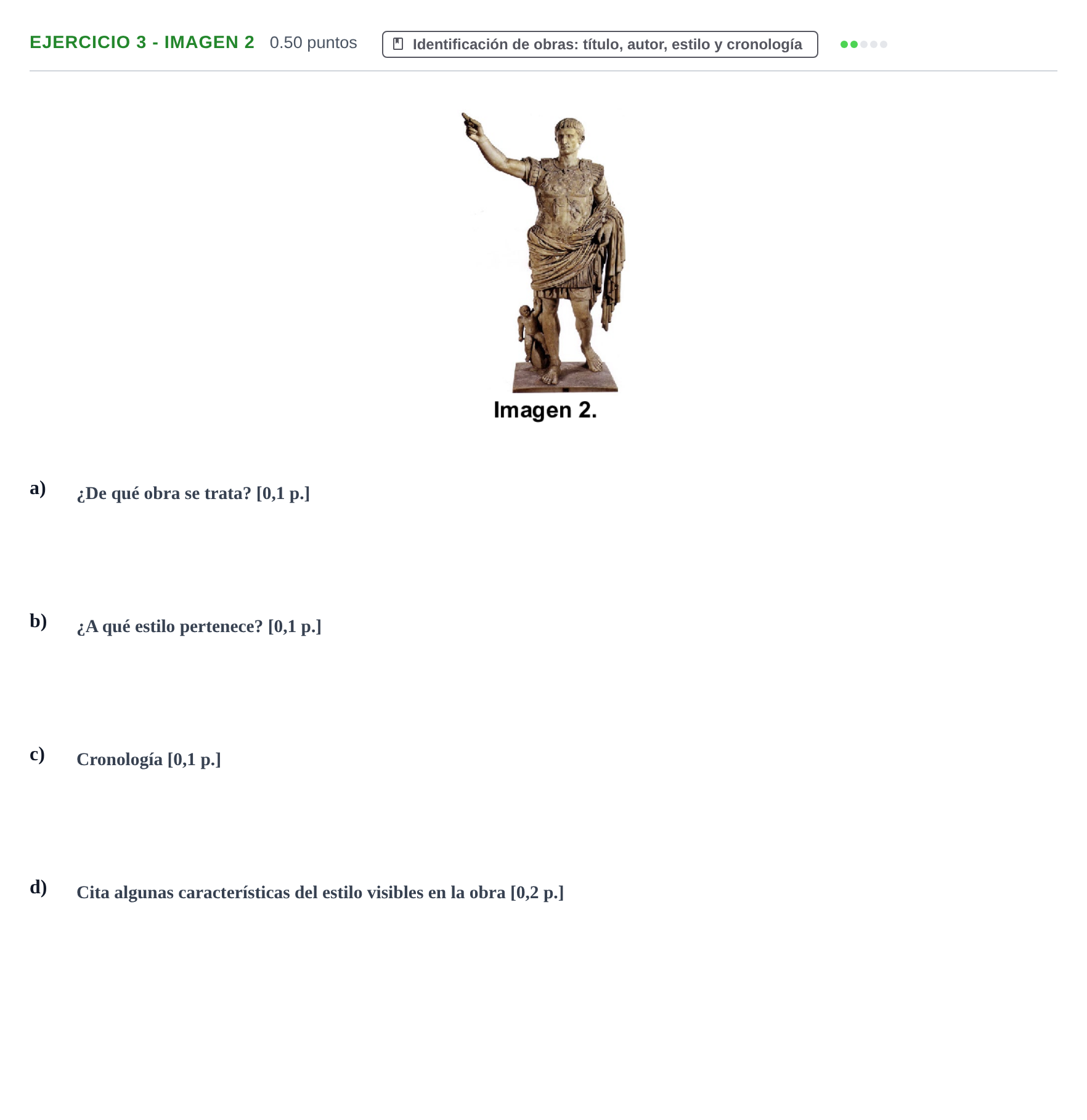 Enunciado: Ejercicio 3 - Imagen 2 · Historia del Arte PAU Navarra Extraordinaria 2023