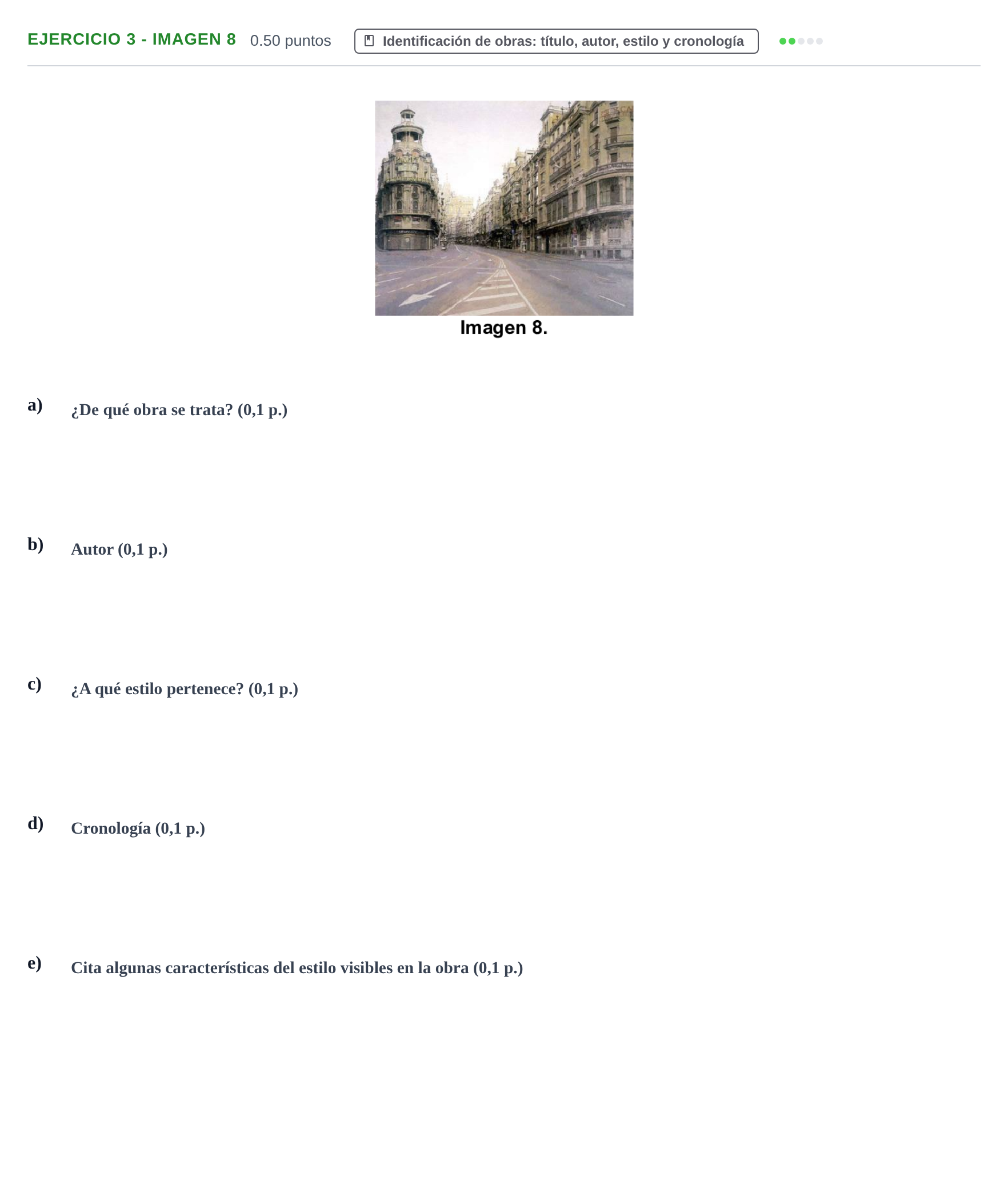 Enunciado: Ejercicio 3 - Imagen 8 · Historia del Arte PAU Navarra Extraordinaria 2023