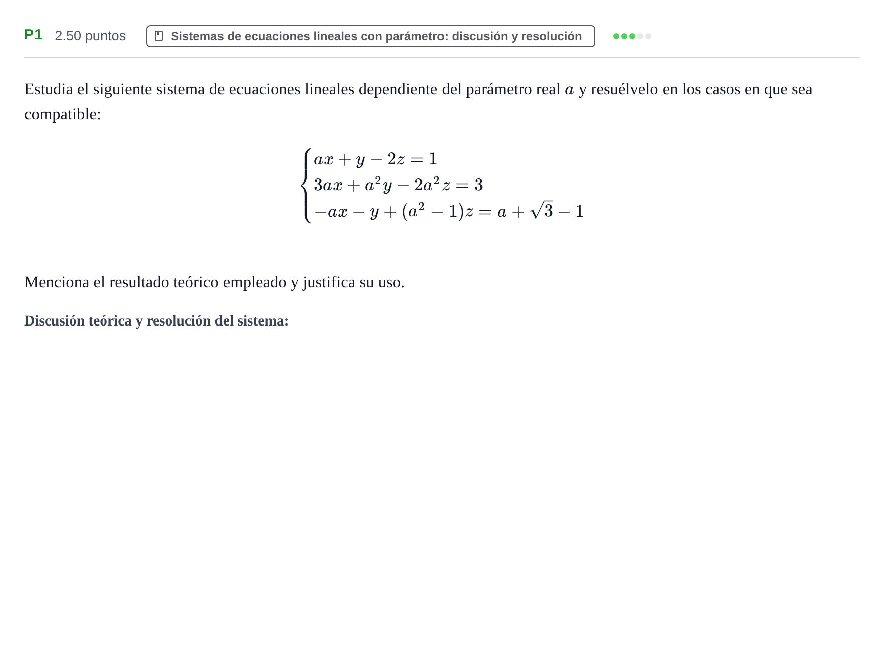 Enunciado: Ejercicio P1 · Matemáticas II PAU Navarra Extraordinaria 2023