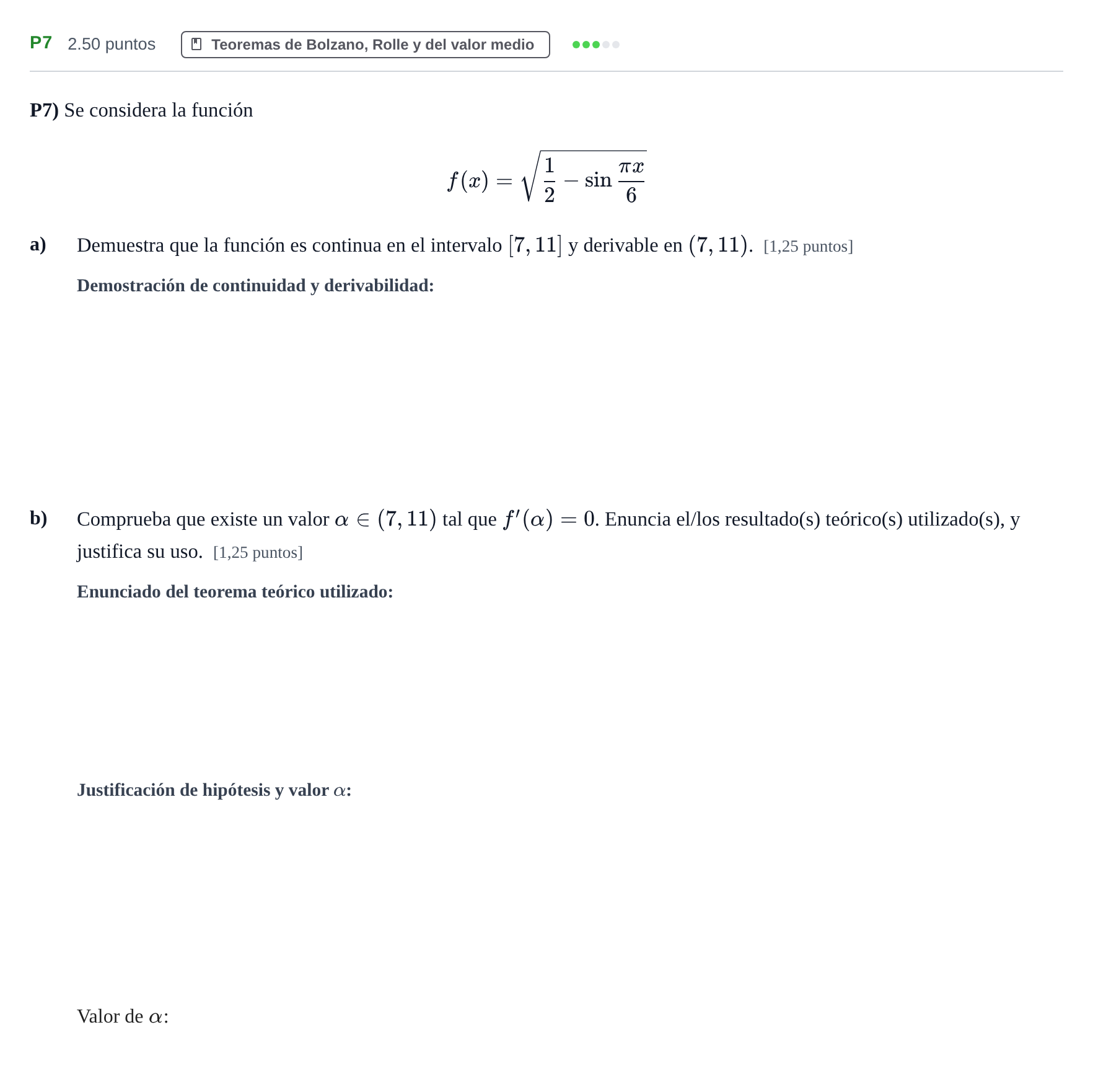 Enunciado: Ejercicio P7 · Matemáticas II PAU Navarra Extraordinaria 2023