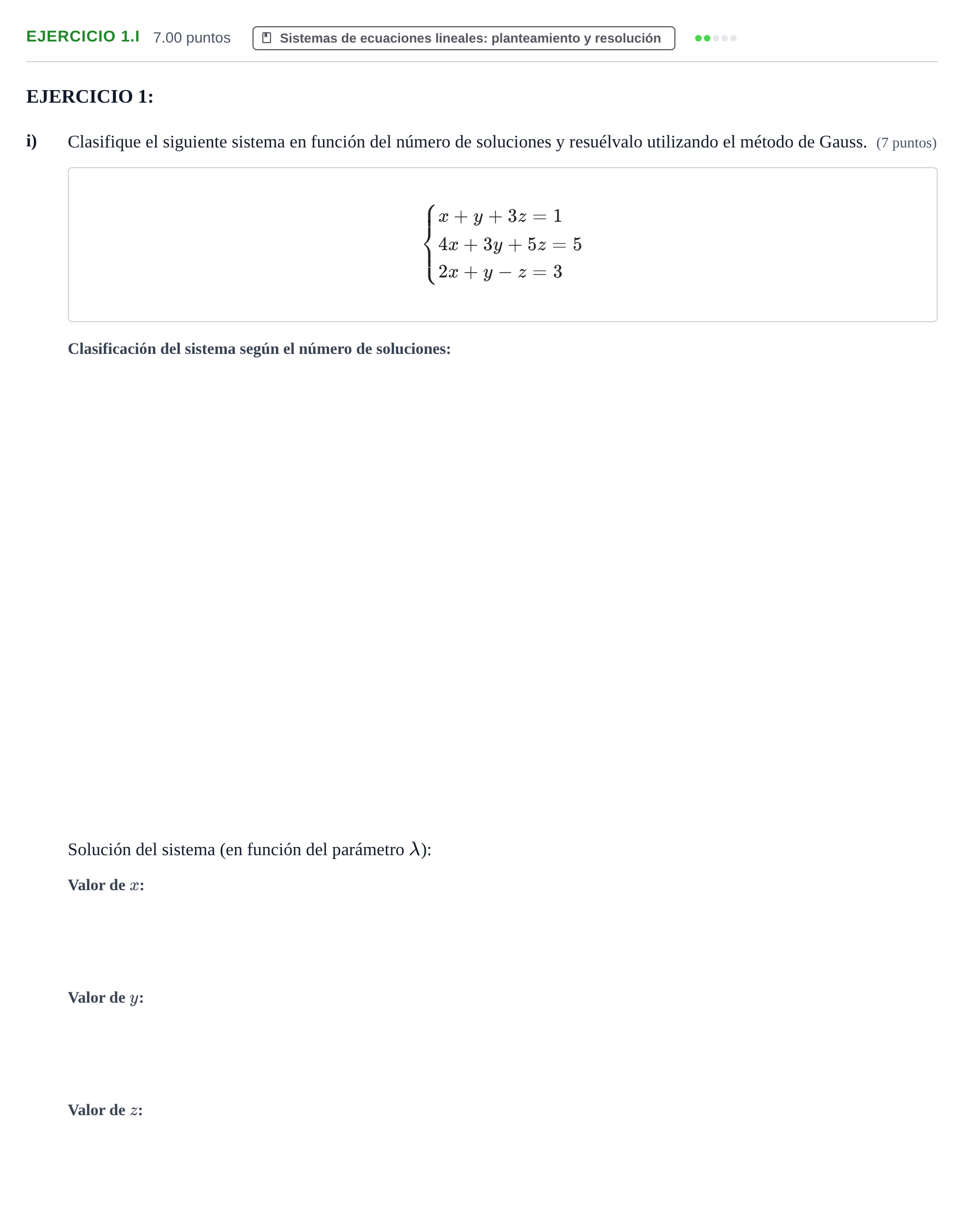 Enunciado: Ejercicio 1.i · Matemáticas aplicadas a las Ciencias Sociales II PAU Navarra Extraordinaria 2023
