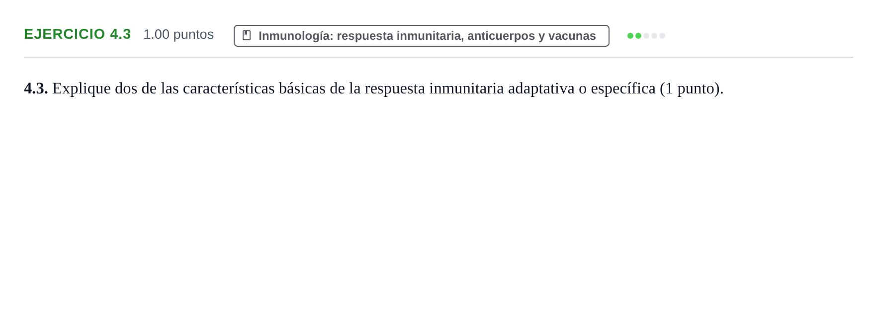Enunciado: Ejercicio 4.3 · Biología PAU Murcia Ordinaria 2024