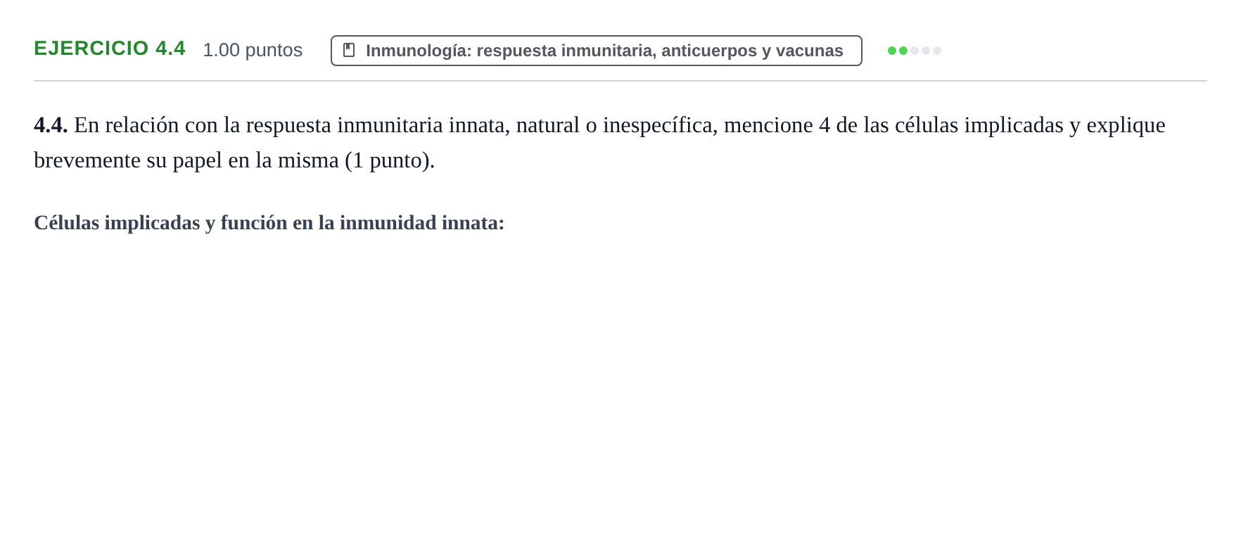 Enunciado: Ejercicio 4.4 · Biología PAU Murcia Ordinaria 2024