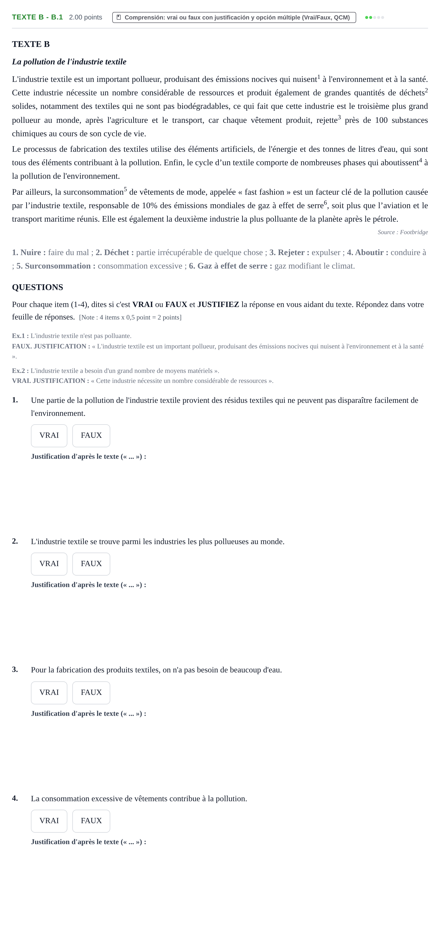 Enunciado: Ejercicio Texte B - B.1 · Francés PAU Murcia Ordinaria 2024