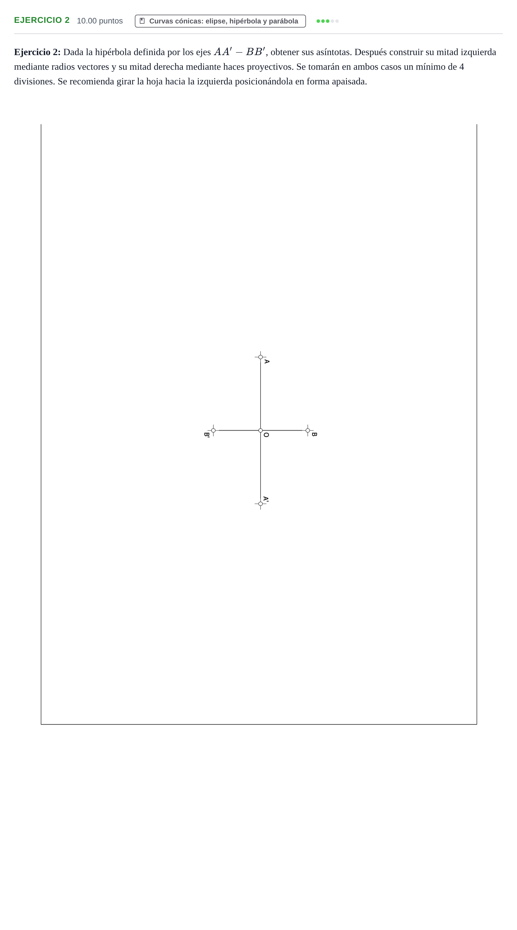 Enunciado: Ejercicio 2 · Dibujo técnico II PAU Murcia Ordinaria 2024