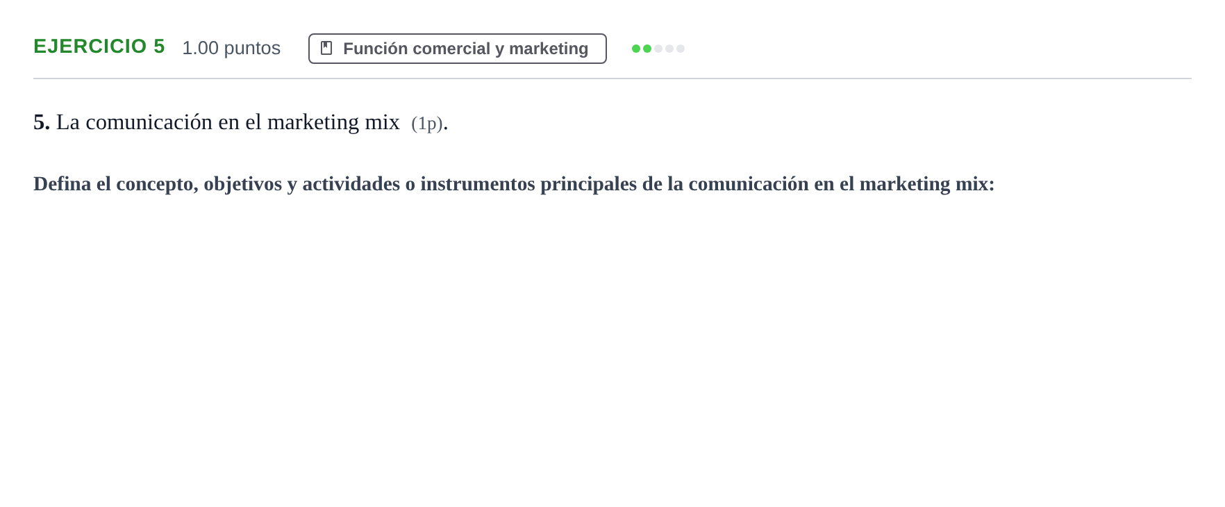 Enunciado: Problema 5 · Empresa y Diseño de Modelos de Negocio PAU Murcia Ordinaria 2024