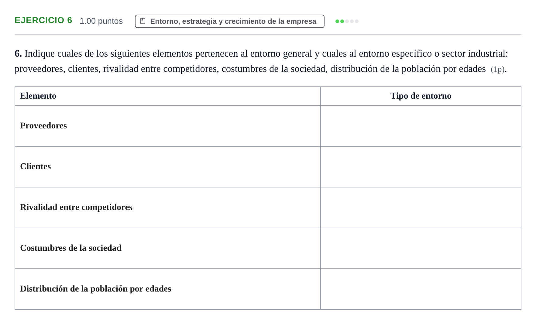 Enunciado: Problema 6 · Empresa y Diseño de Modelos de Negocio PAU Murcia Ordinaria 2024