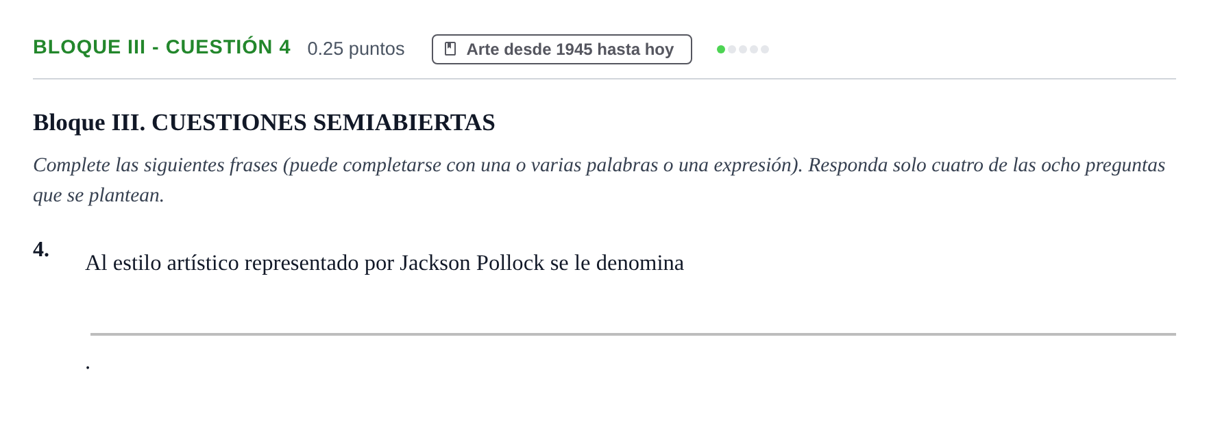 Enunciado: Bloque III - Cuestión 4 · Fundamentos Artísticos PAU Murcia Ordinaria (Fundamentos del Arte II) 2024