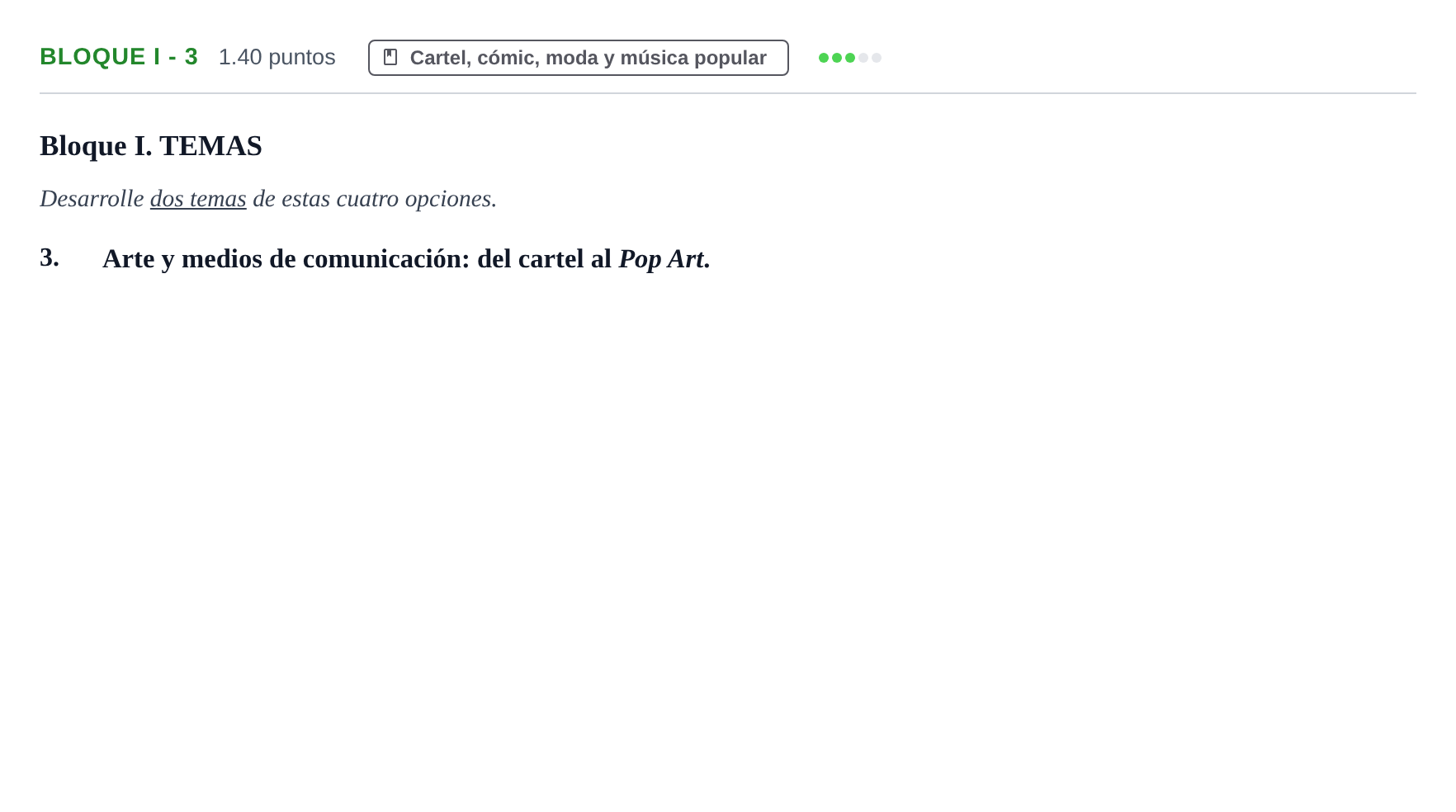 Enunciado: Bloque I - 3 · Fundamentos Artísticos PAU Murcia Ordinaria 2024
