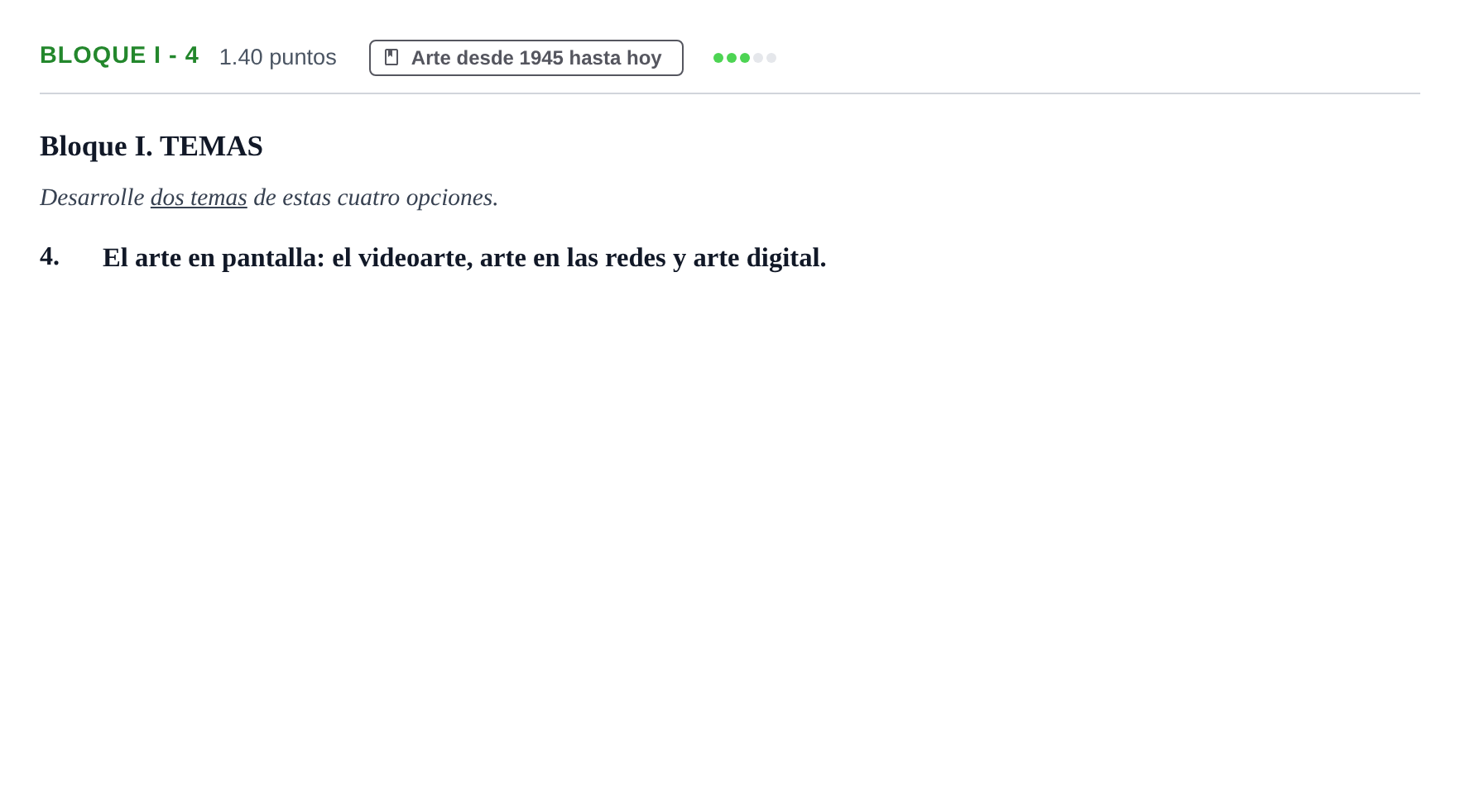 Enunciado: Bloque I - 4 · Fundamentos Artísticos PAU Murcia Ordinaria 2024