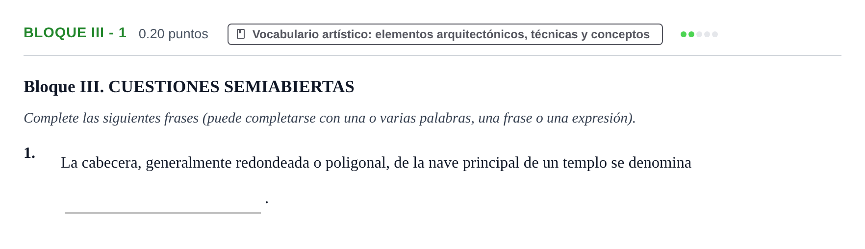 Enunciado: Bloque III - 1 · Fundamentos Artísticos PAU Murcia Ordinaria 2024