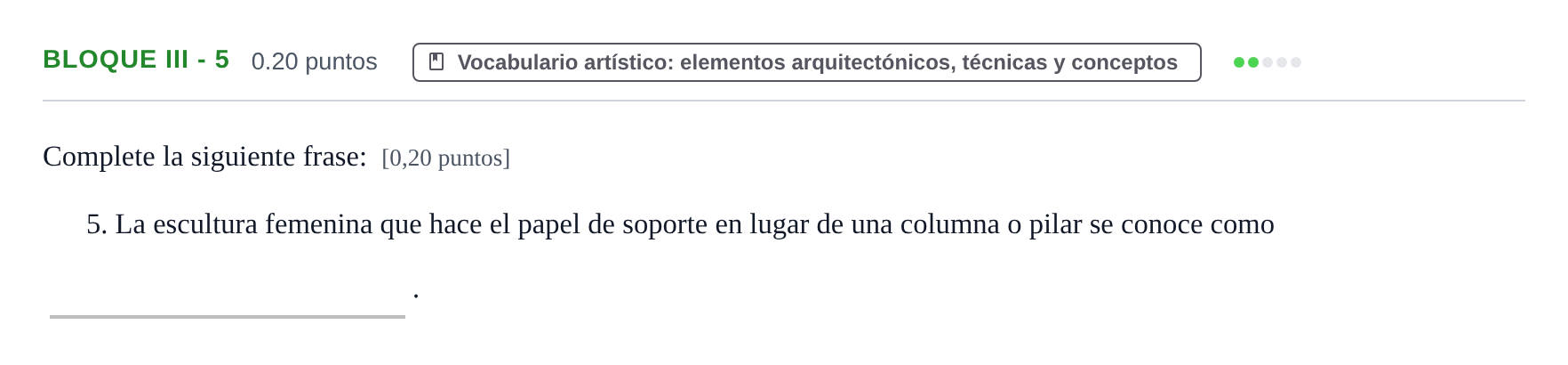 Enunciado: Bloque III - 5 · Fundamentos Artísticos PAU Murcia Ordinaria 2024