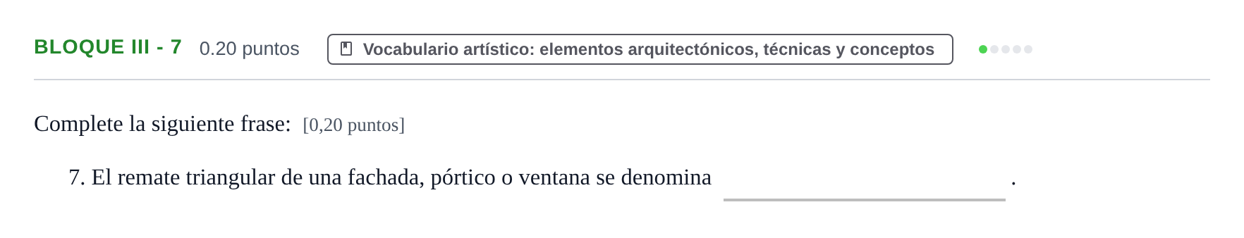 Enunciado: Bloque III - 7 · Fundamentos Artísticos PAU Murcia Ordinaria 2024
