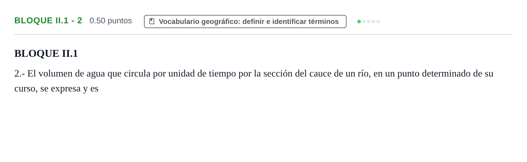 Enunciado: Bloque II.1 - 2 · Geografía PAU Murcia Ordinaria 2024