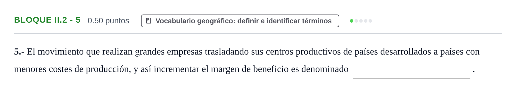 Enunciado: Bloque II.2 - 5 · Geografía PAU Murcia Ordinaria 2024