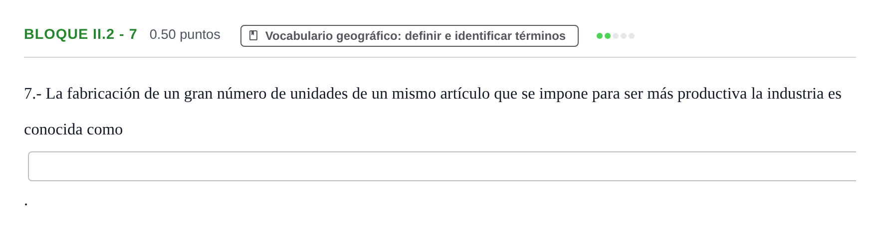 Enunciado: Bloque II.2 - 7 · Geografía PAU Murcia Ordinaria 2024