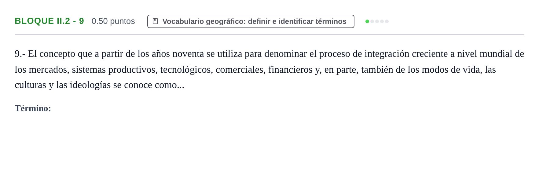 Enunciado: Bloque II.2 - 9 · Geografía PAU Murcia Ordinaria 2024