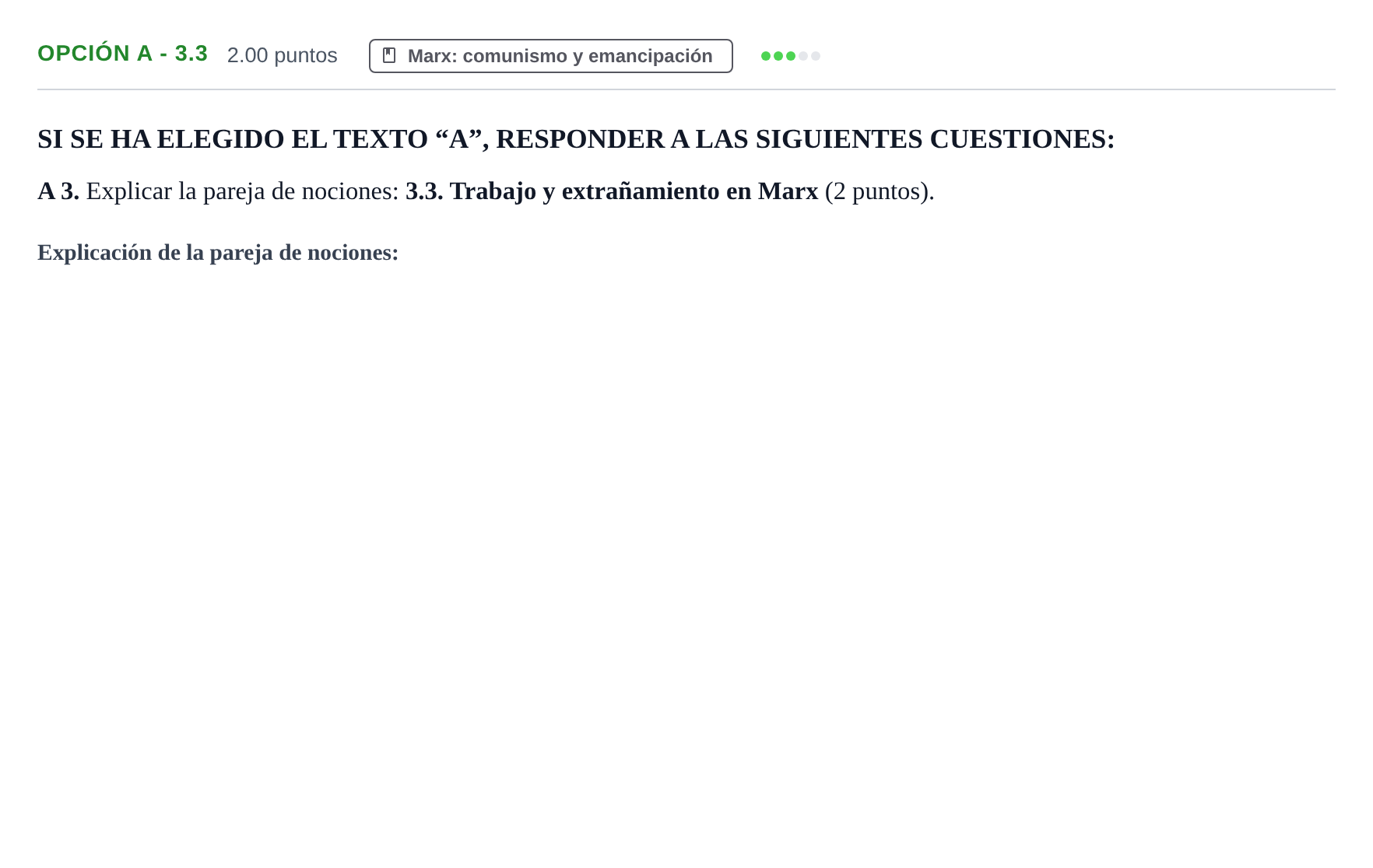 Enunciado: Opción A - 3.3 · Historia de la Filosofía PAU Murcia Ordinaria 2024