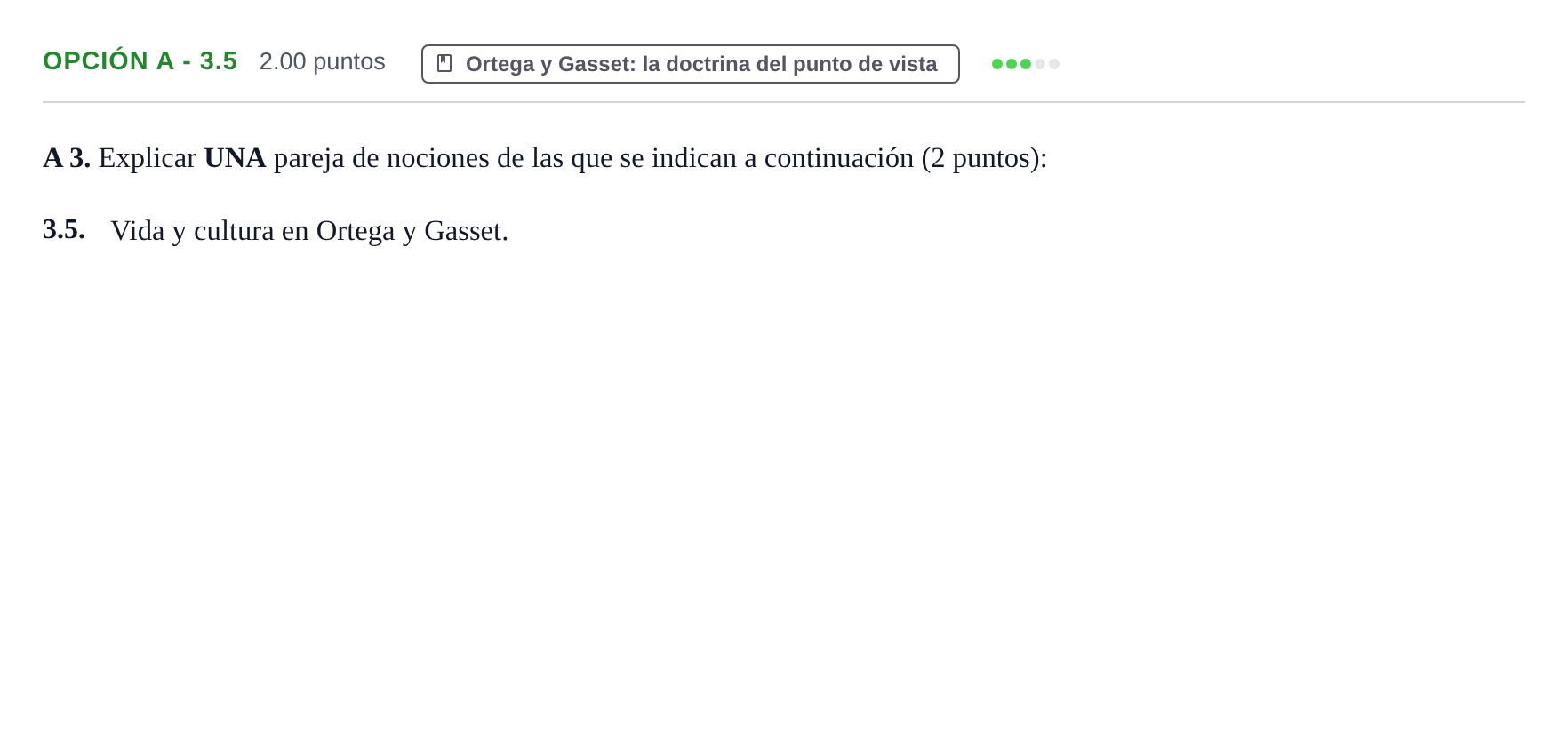 Enunciado: Opción A - 3.5 · Historia de la Filosofía PAU Murcia Ordinaria 2024