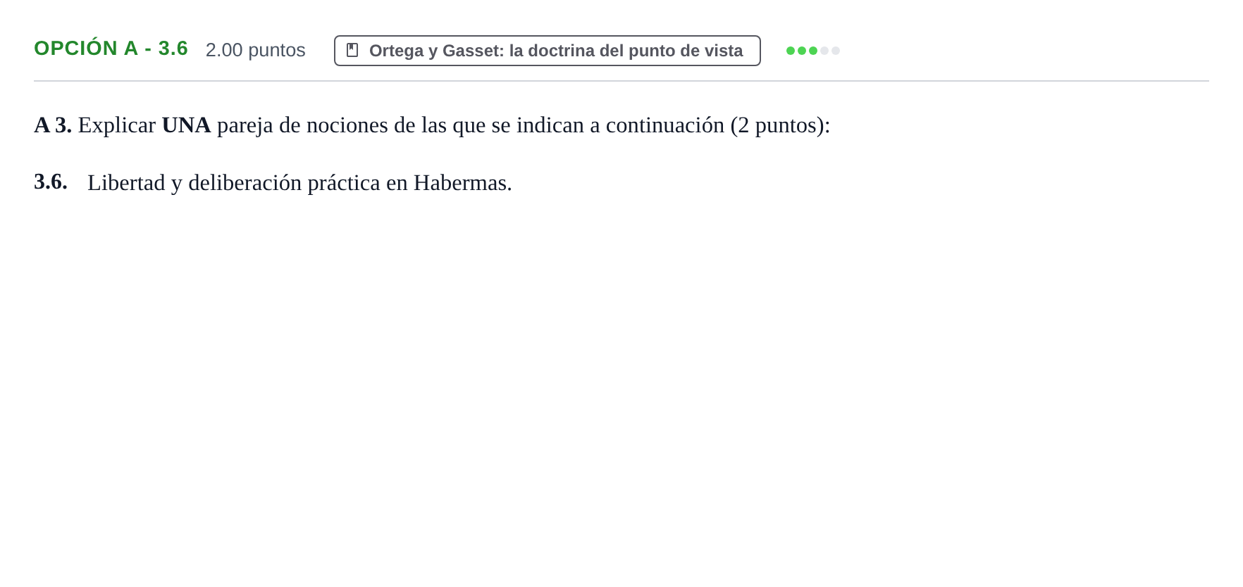 Enunciado: Opción A - 3.6 · Historia de la Filosofía PAU Murcia Ordinaria 2024