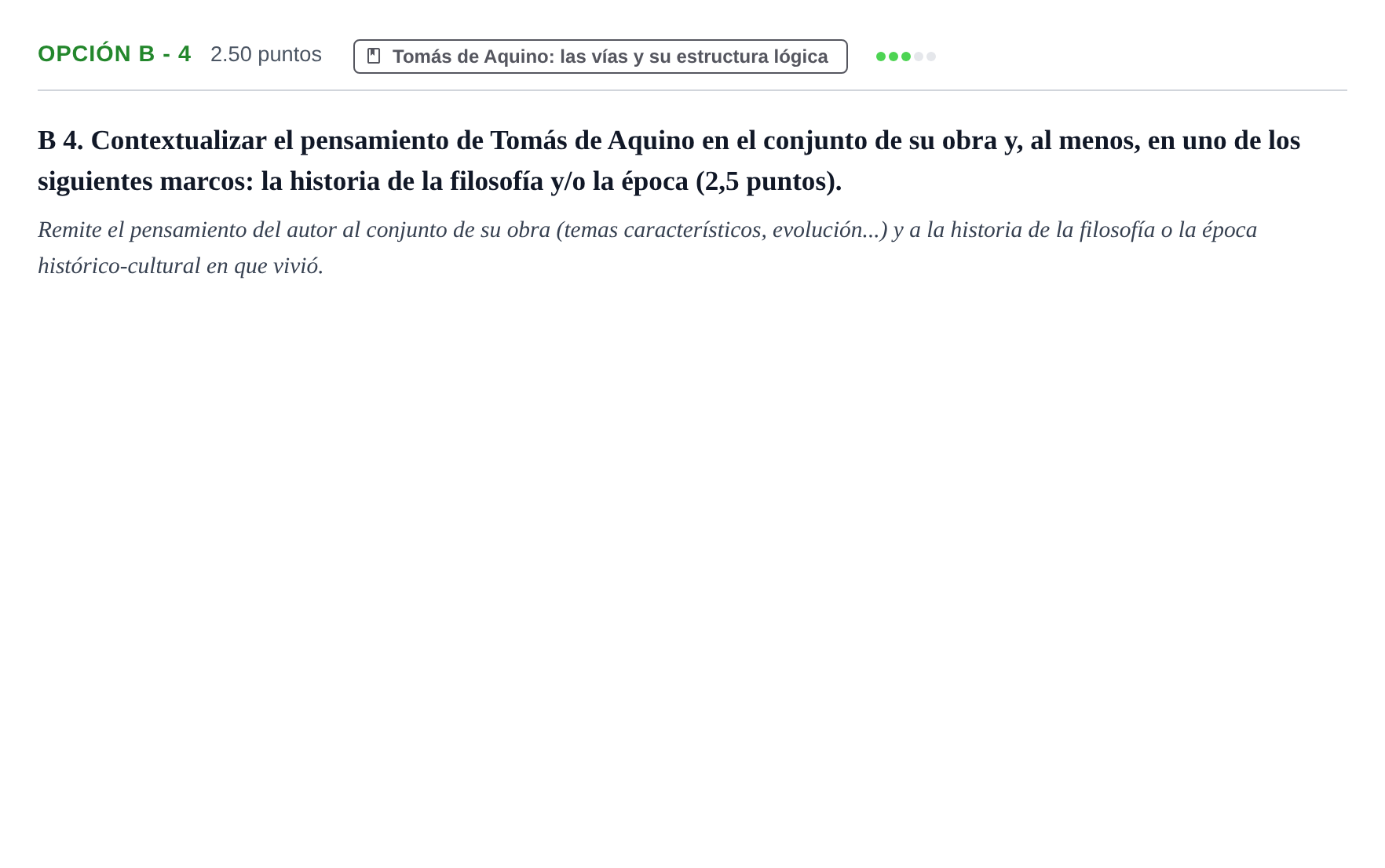 Enunciado: Opción B - 4 · Historia de la Filosofía PAU Murcia Ordinaria 2024