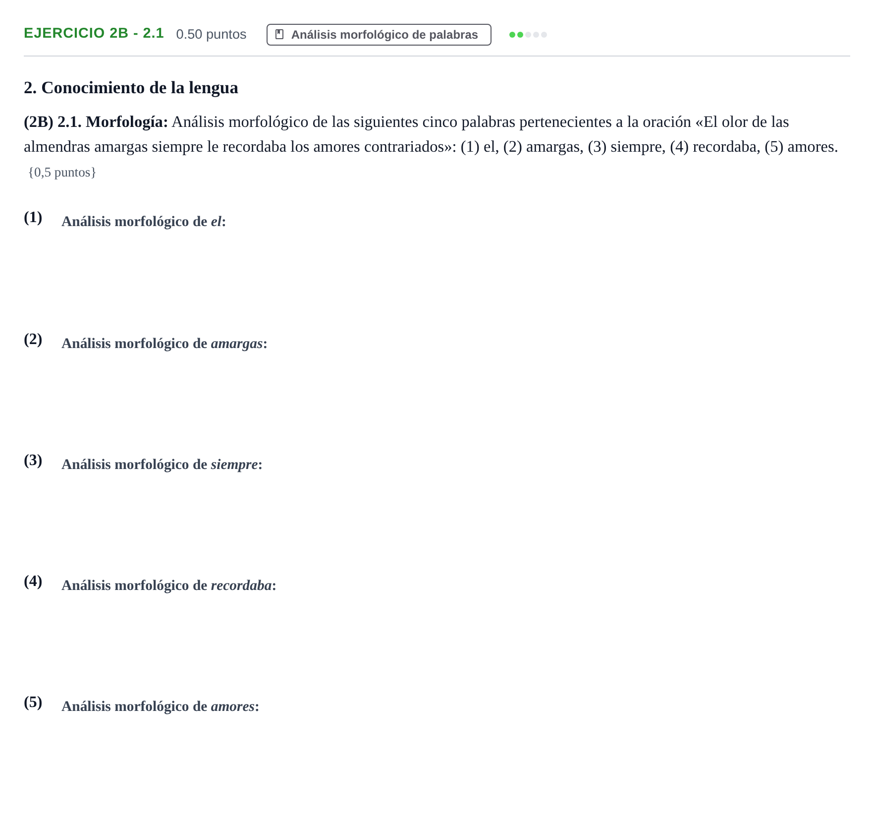 Enunciado: Ejercicio 2B - 2.1 · Lengua Castellana y Literatura II PAU Murcia Ordinaria 2024