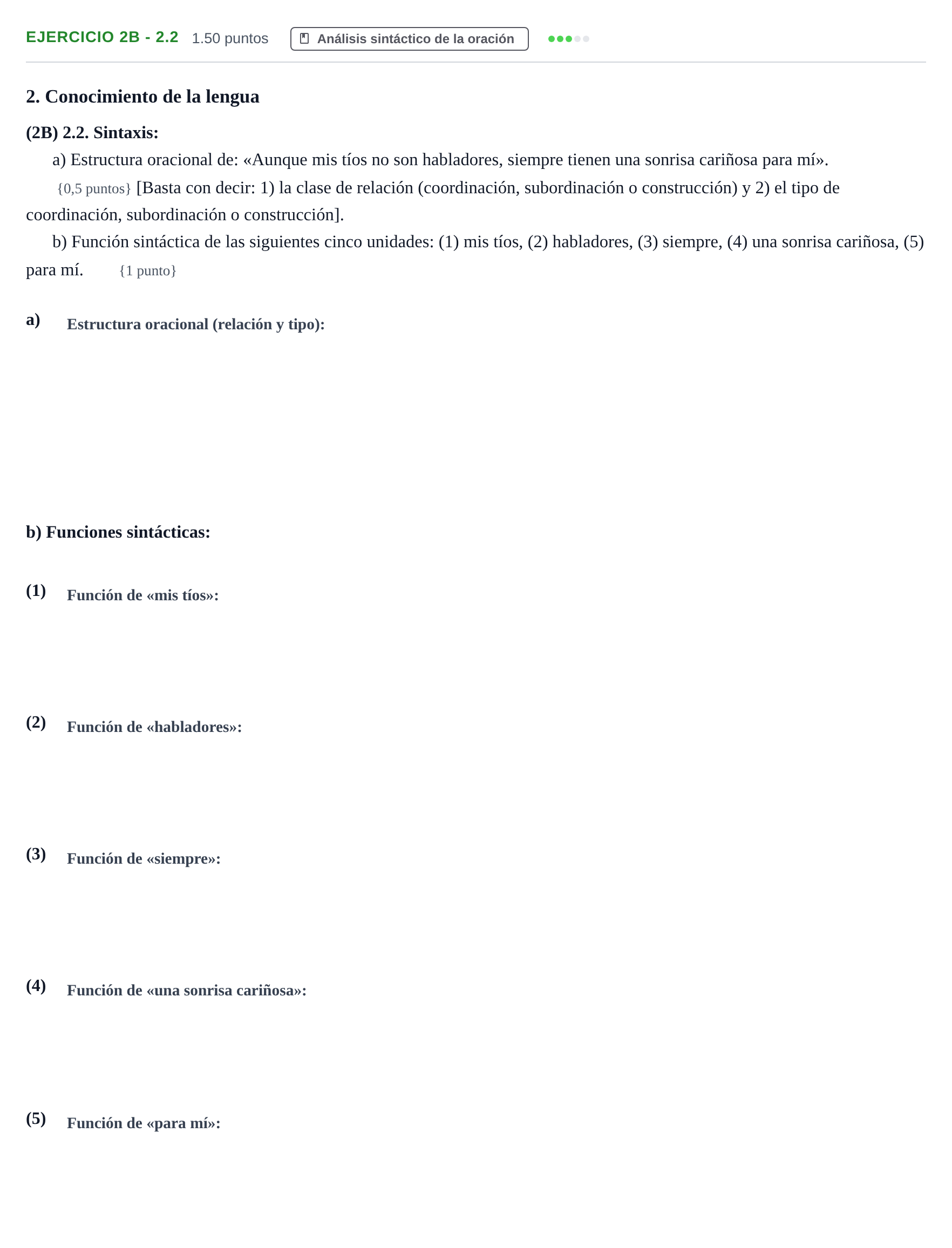 Enunciado: Ejercicio 2B - 2.2 · Lengua Castellana y Literatura II PAU Murcia Ordinaria 2024